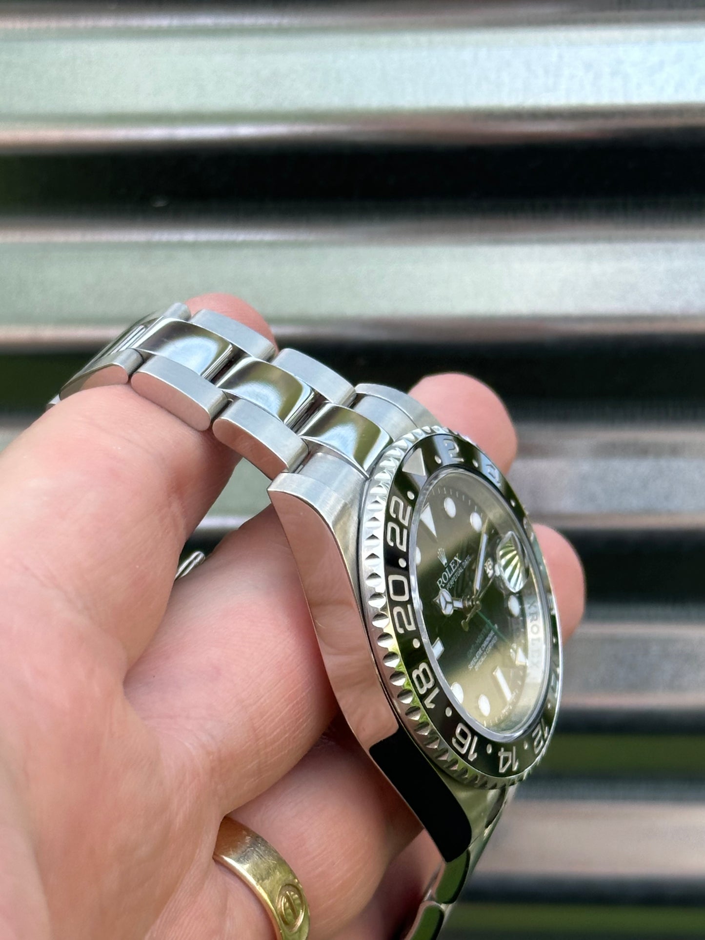 Rolex “Green Arrow” GMT Master 40mm Ref.116710LN Box & Card