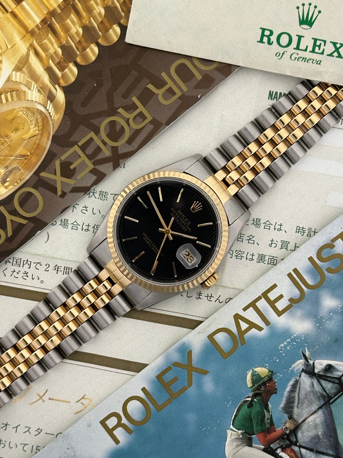 Rolex Datejust 36mm Ref.16233 “Tapestry Dial” Box & Papers