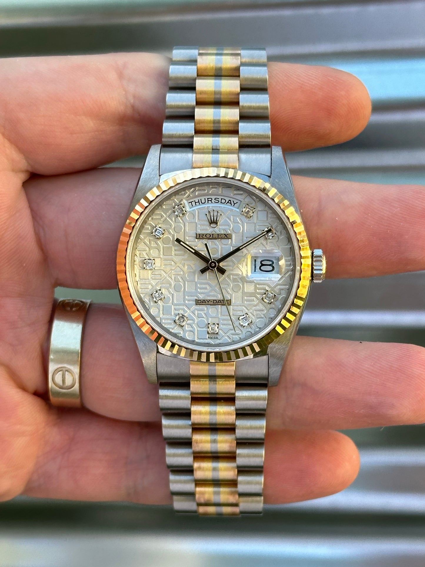 Rolex Day-Date “Tridor” 36mm Ref.18239 “Anniversary Diamond Dial”