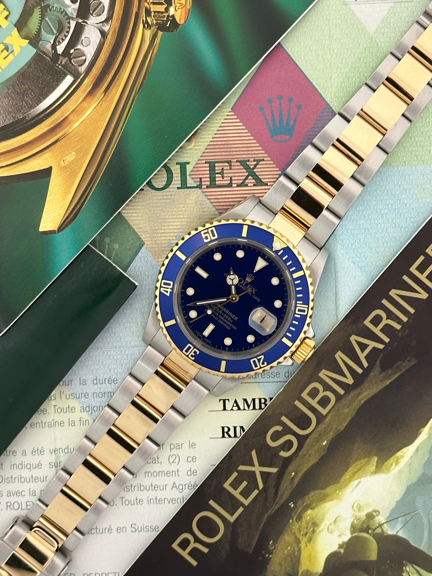 Rolex Submariner Date “Bluesy” 40mm Ref.16613 Box & Papers