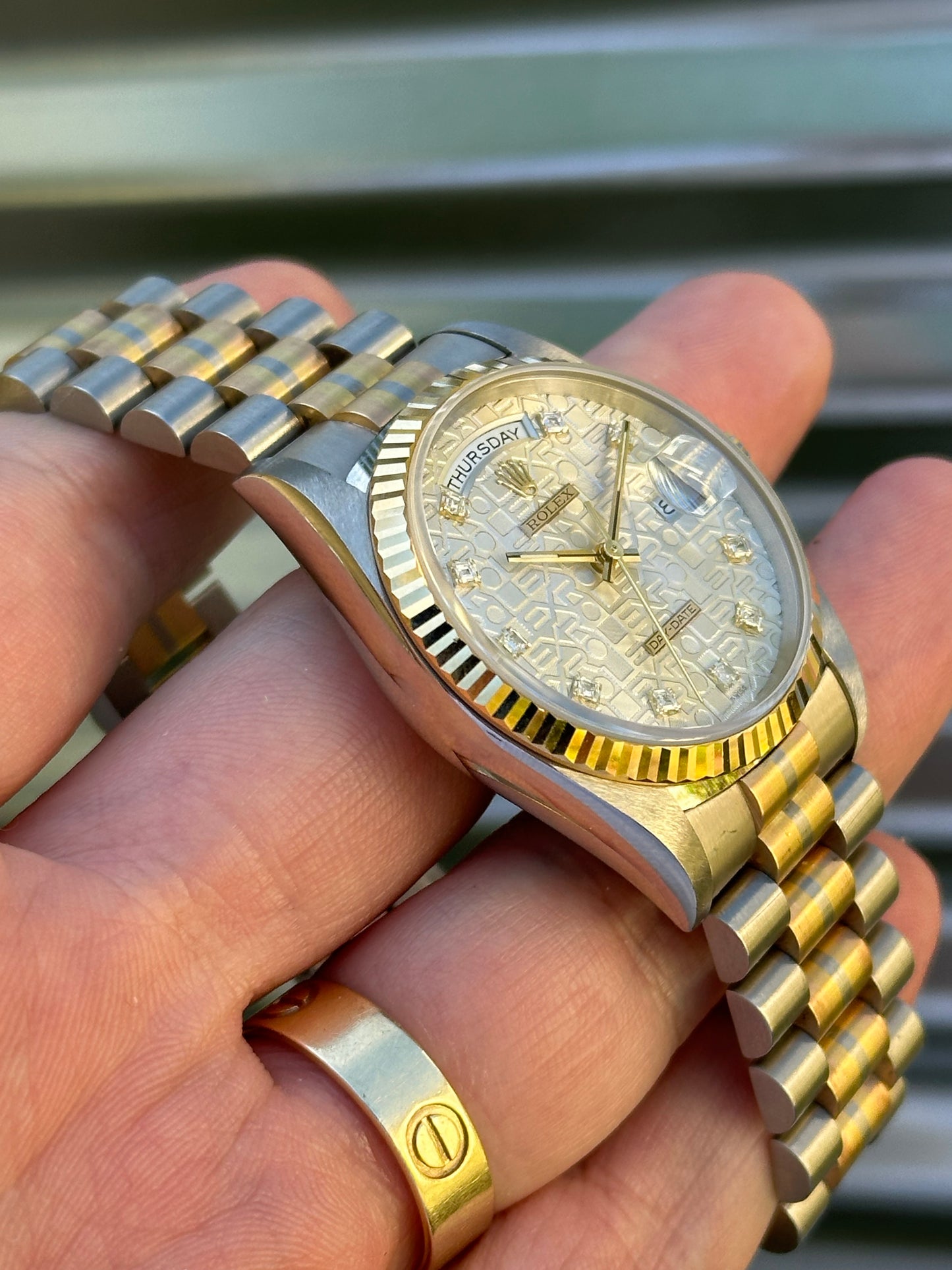 Rolex Day-Date “Tridor” 36mm Ref.18239 “Anniversary Diamond Dial”