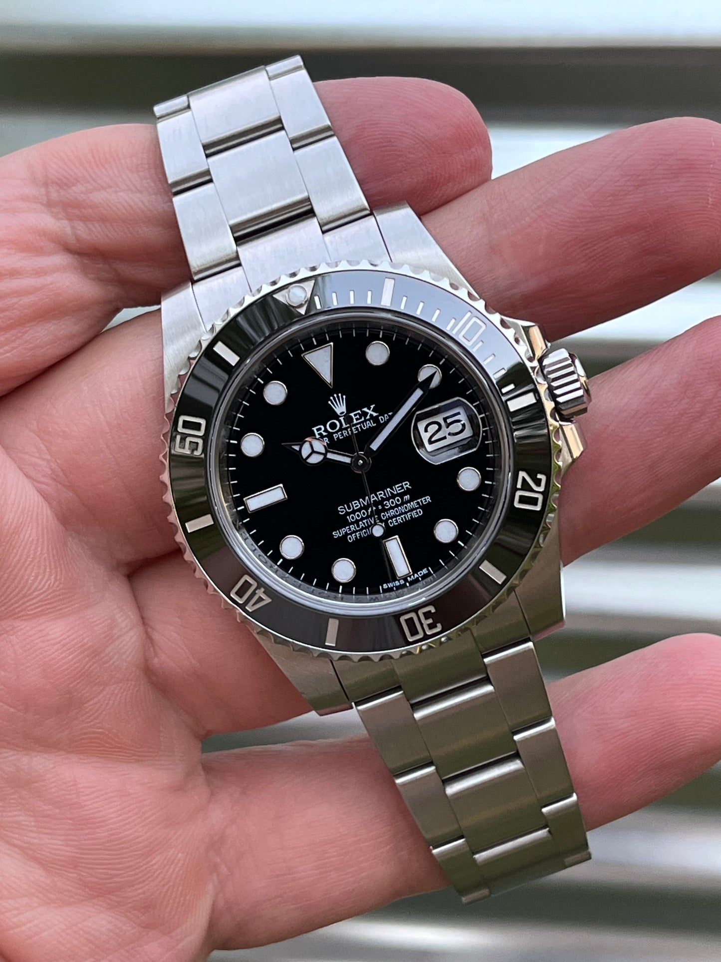 Rolex Submariner Date 40mm Ref.116610LN Watch w/Card & Rolex Service Card