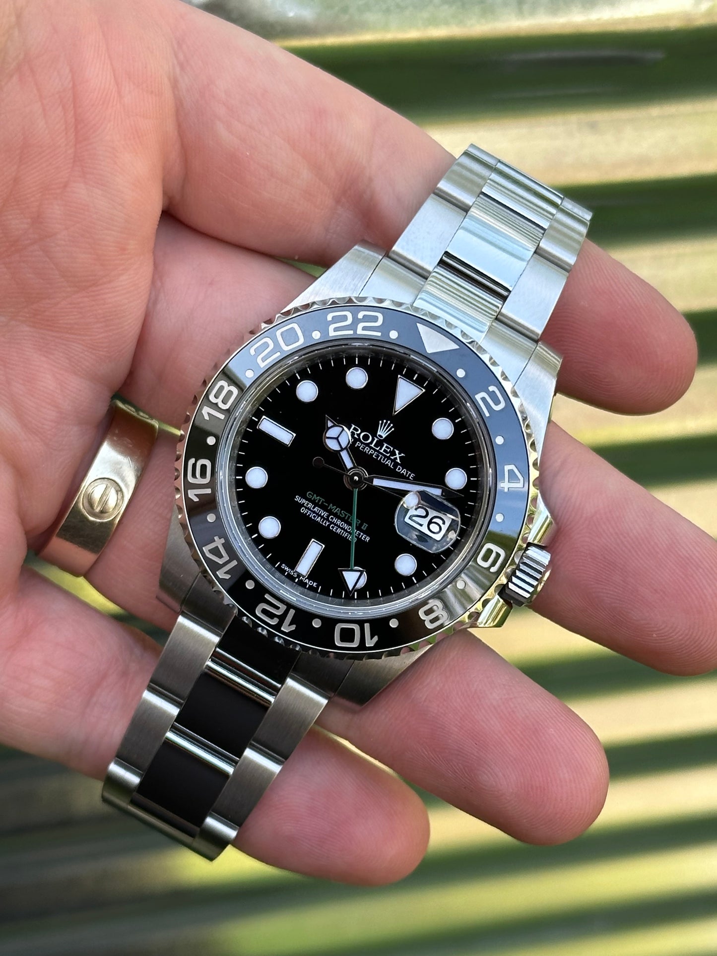 Rolex “Green Arrow” GMT Master 40mm Ref.116710LN Box & Card