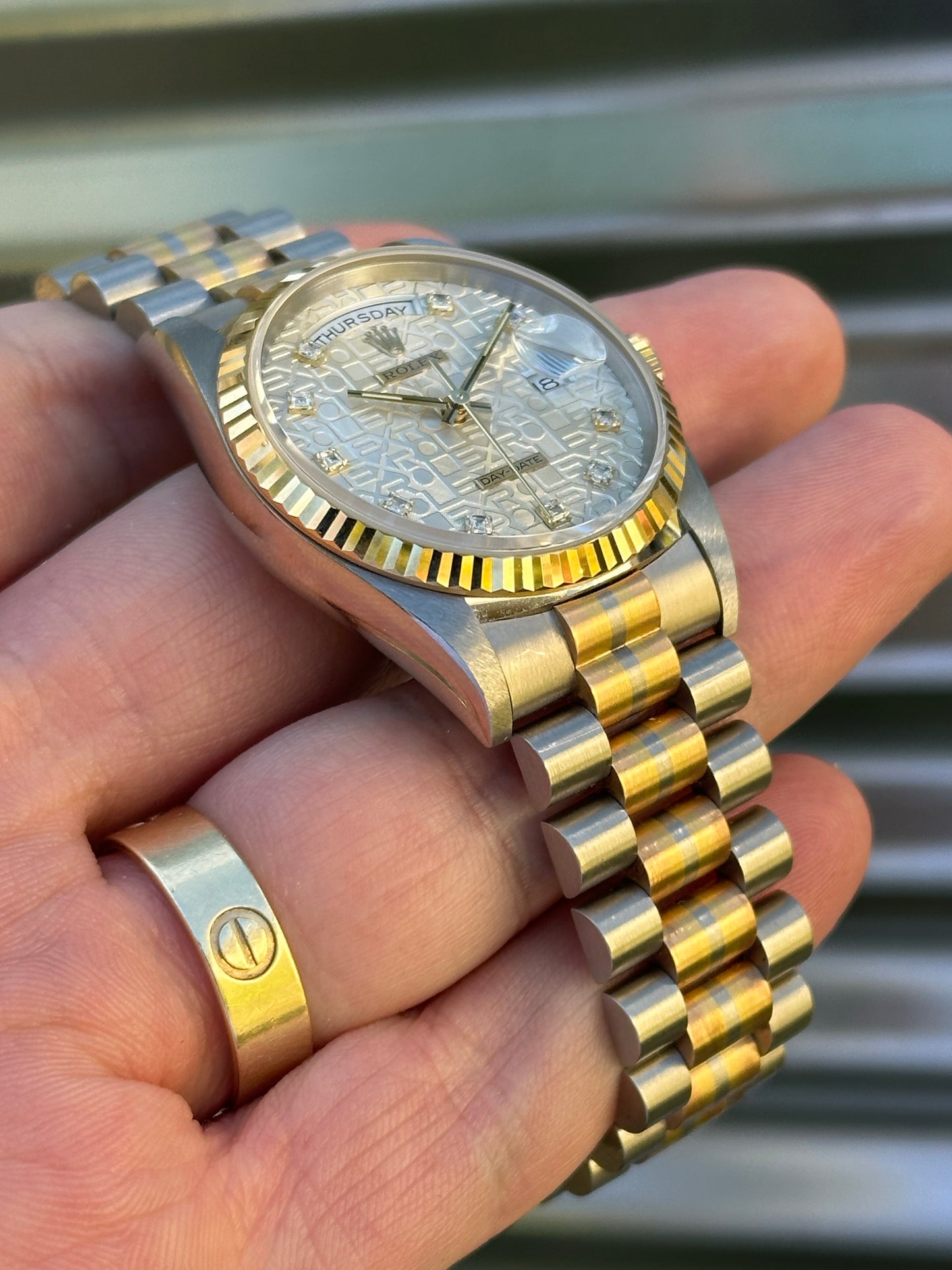 Rolex Day-Date “Tridor” 36mm Ref.18239 “Anniversary Diamond Dial”