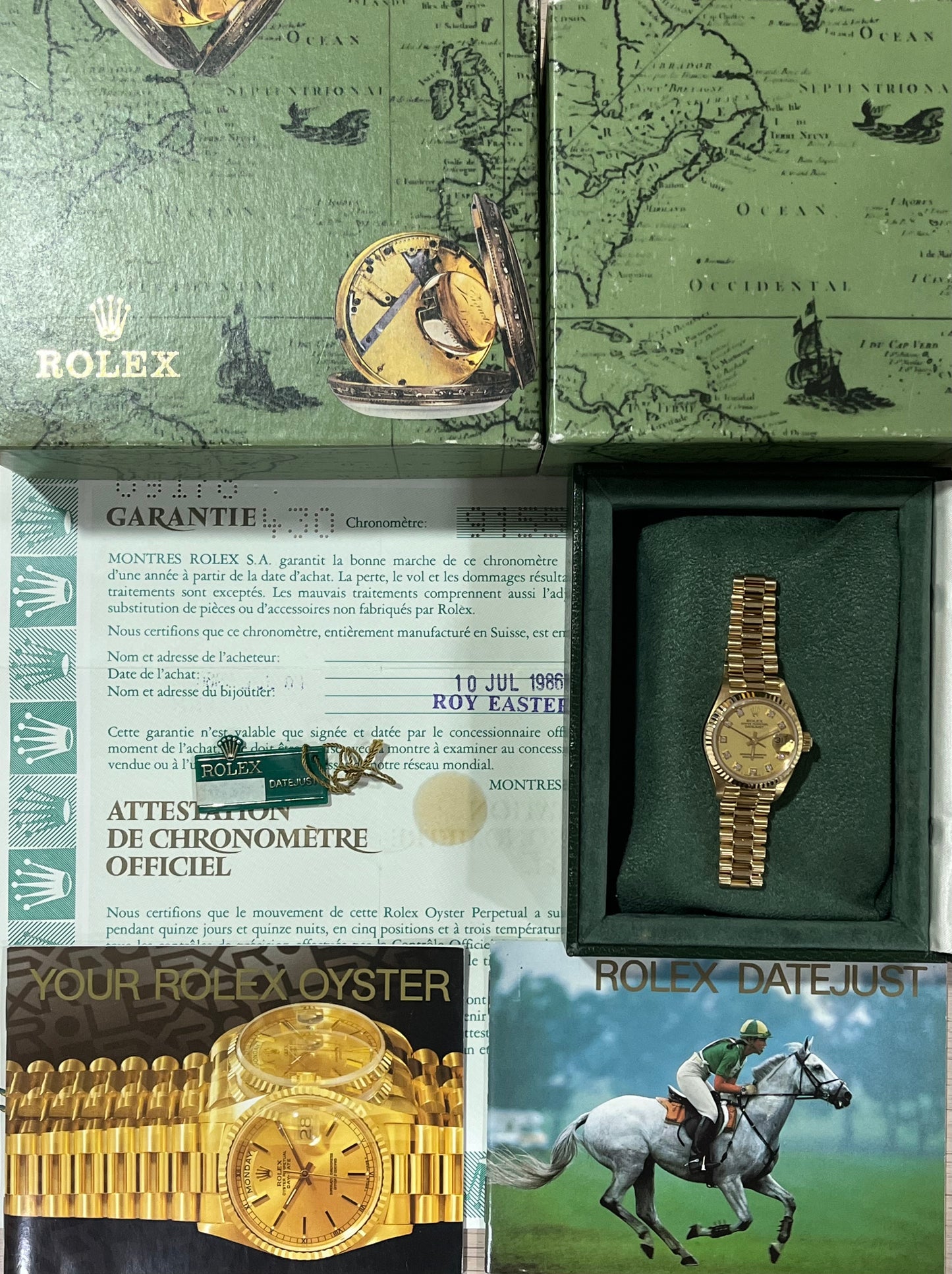 Rolex Ladies Datejust 26mm Ref.69178 “Champagne Diamond Dial” Box & Papers