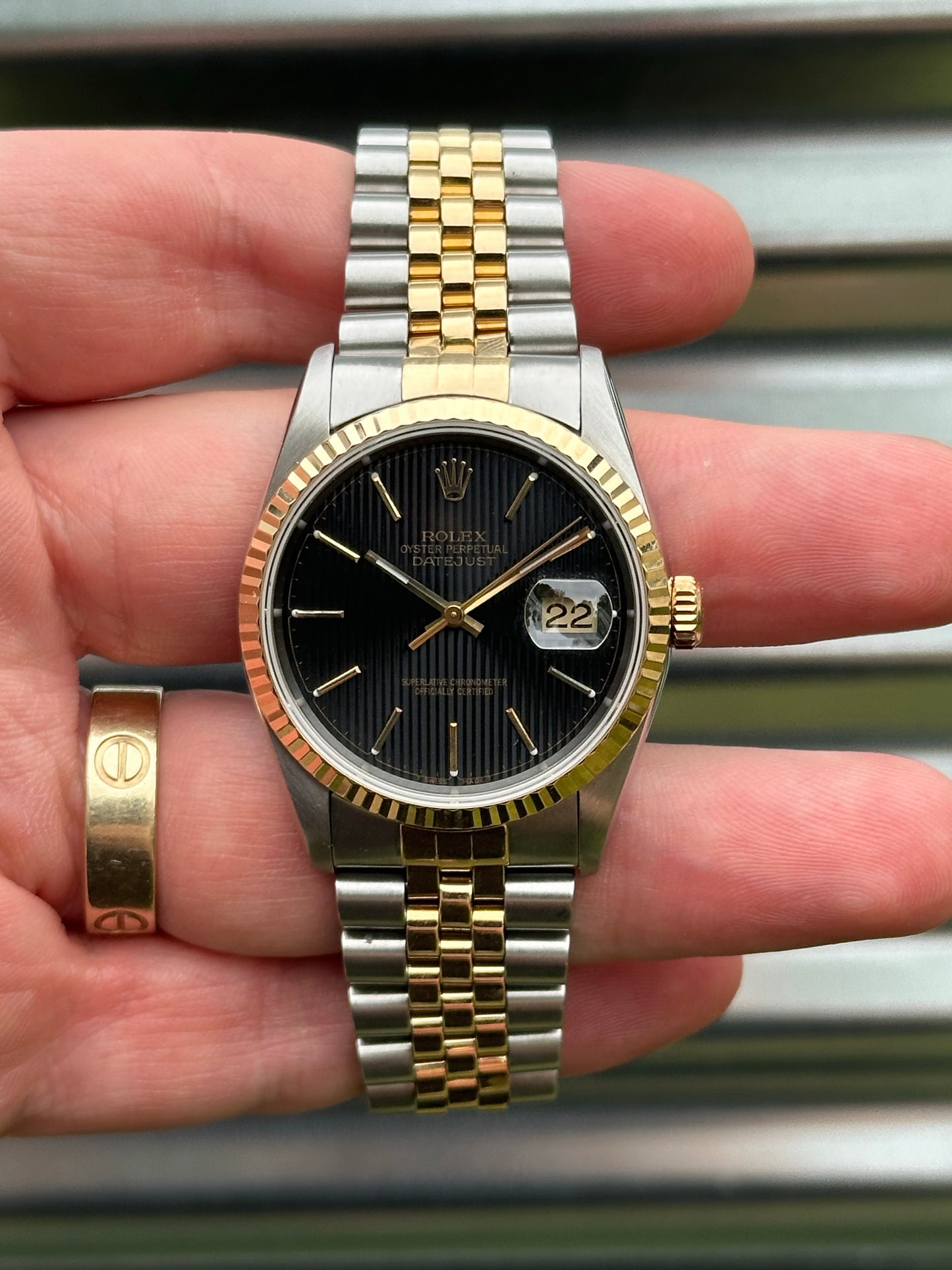 Rolex Datejust 36mm Ref.16233 “Tapestry Dial” Box & Papers
