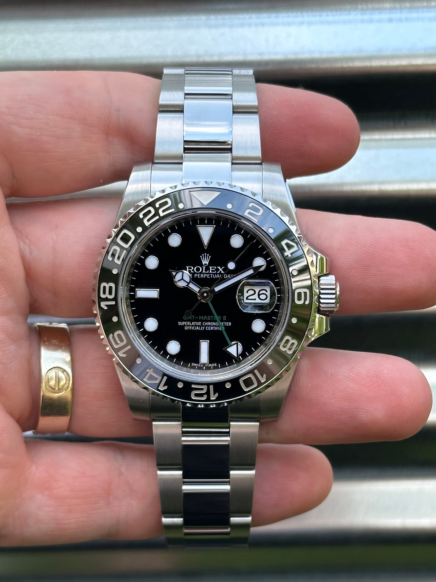 Rolex “Green Arrow” GMT Master 40mm Ref.116710LN Box & Card