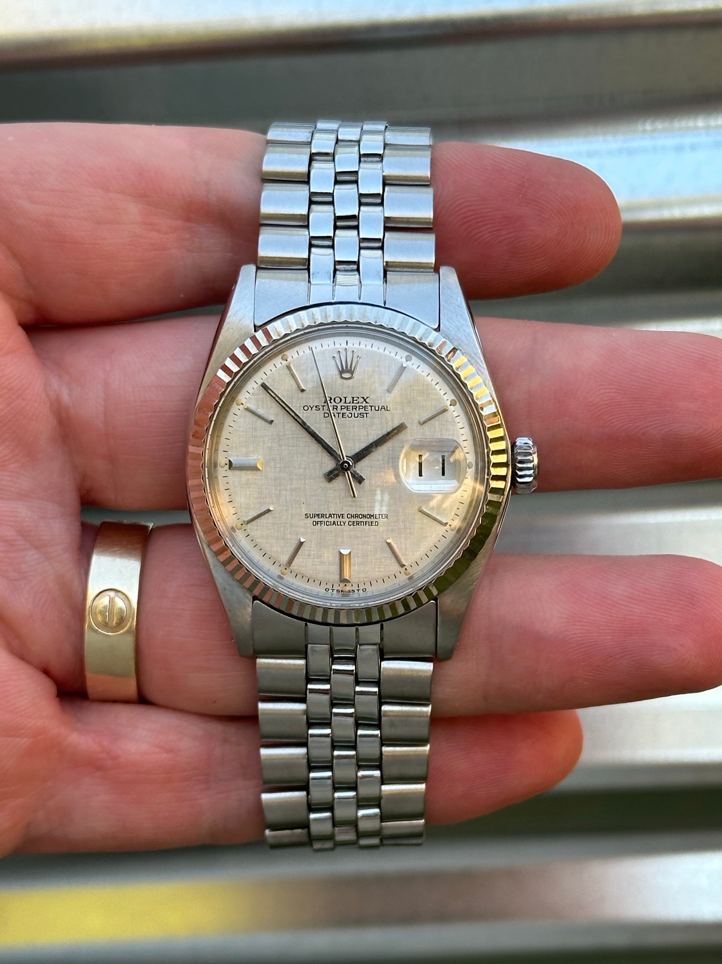 Rolex Datejust 36mm Ref.1601 “Linen Dial” Watch Only