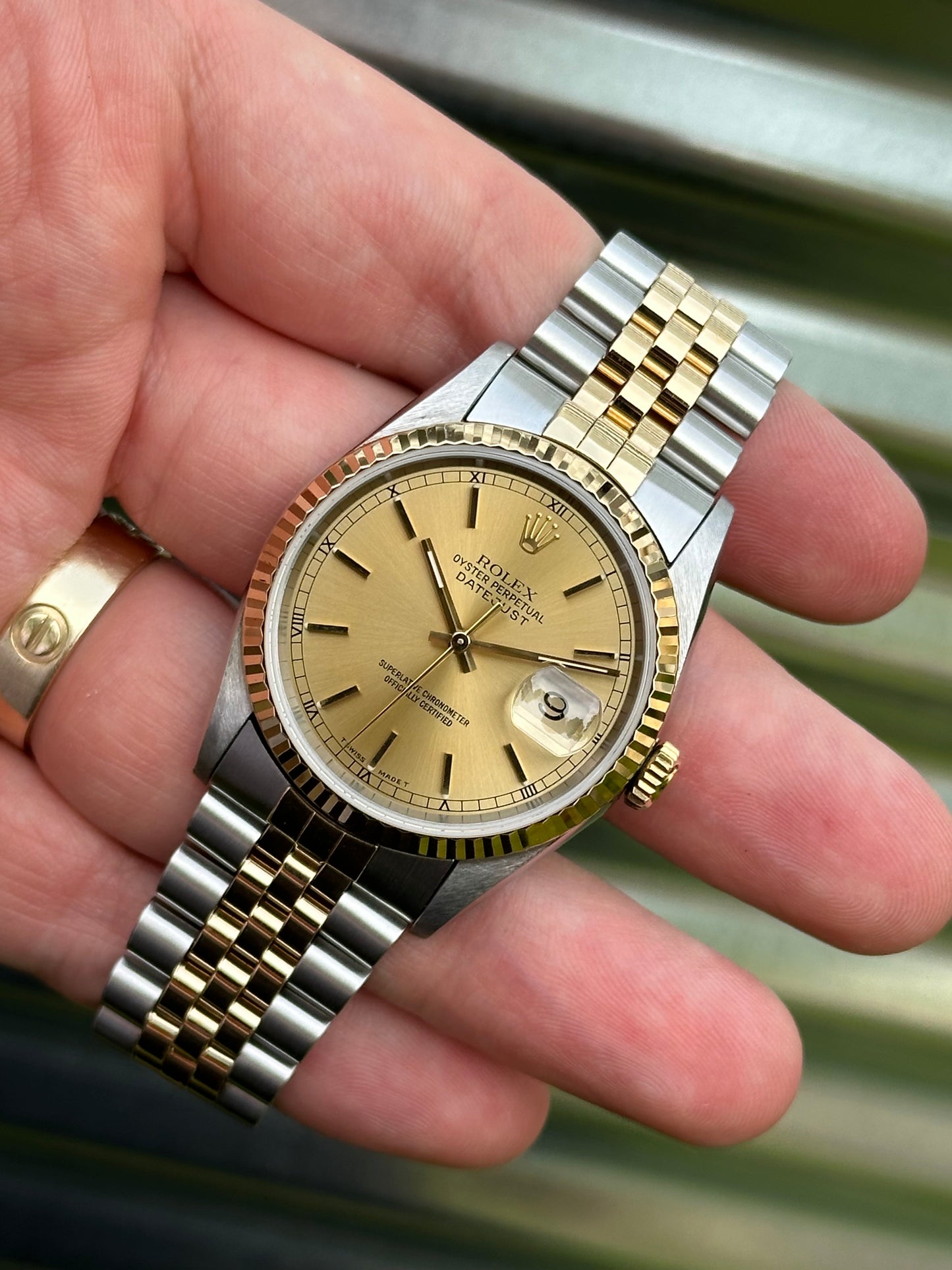 Rolex Datejust 36mm Ref.16233 “Champagne Dial” Box & Papers