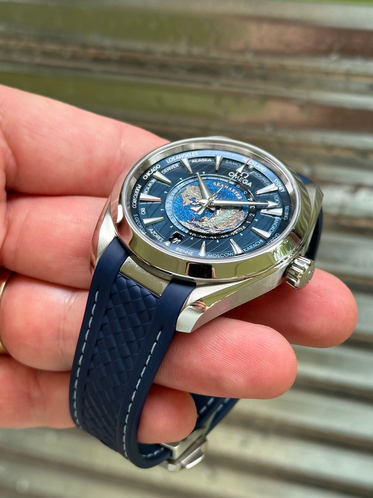 Omega Seamaster Aqua Terra World Timer 43mm Box & Papers (Cards)