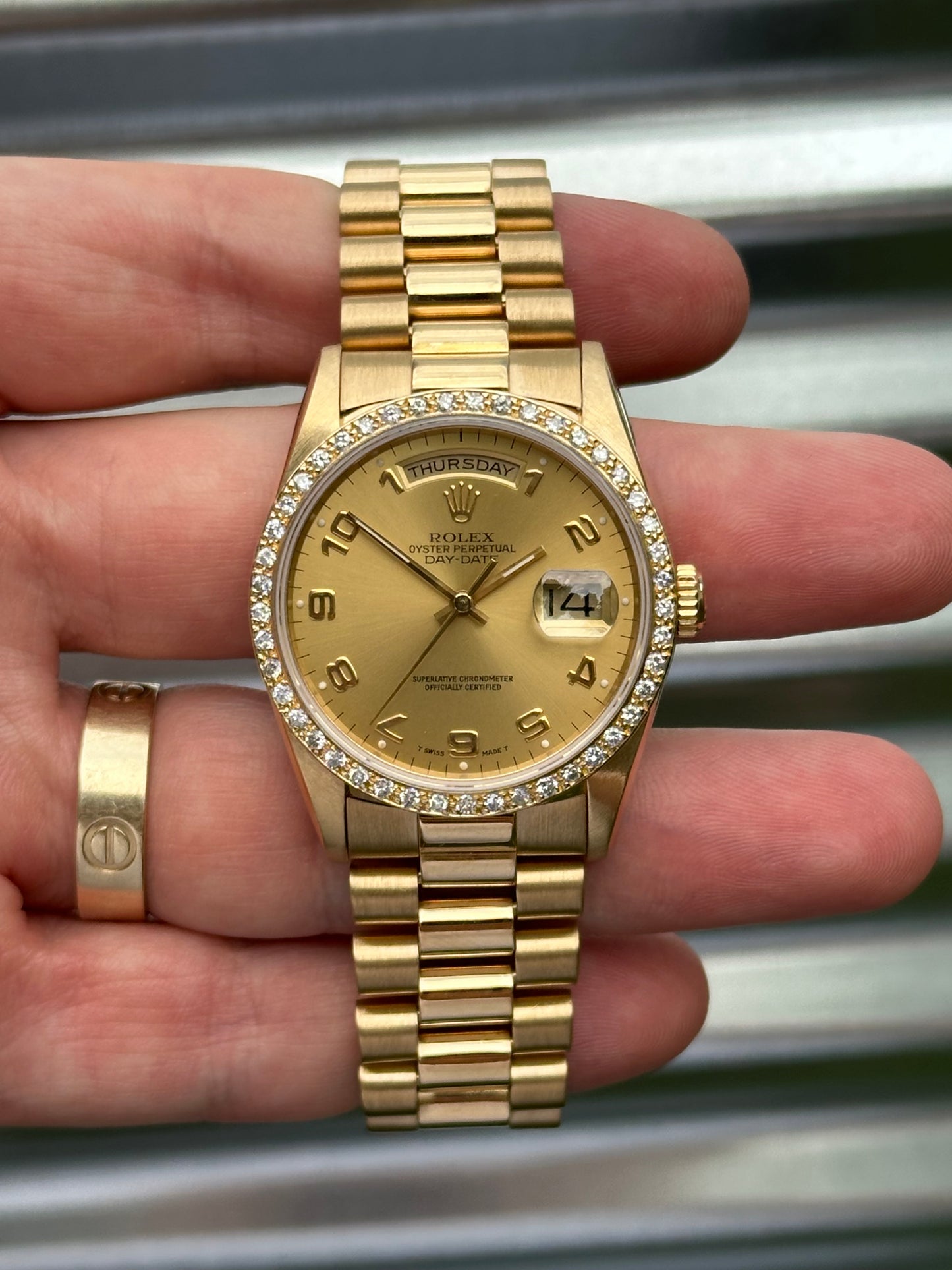 Rolex Day-Date 36mm Ref:18238 Double Quickset Box & Papers
