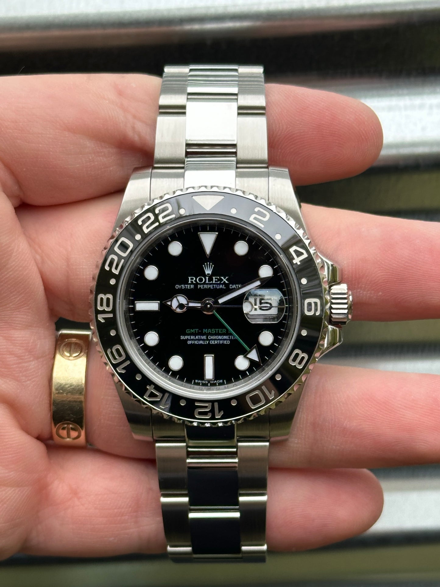 Rolex GMT Master II “Green Arrow” 40mm Ref.116710LN Box & Card