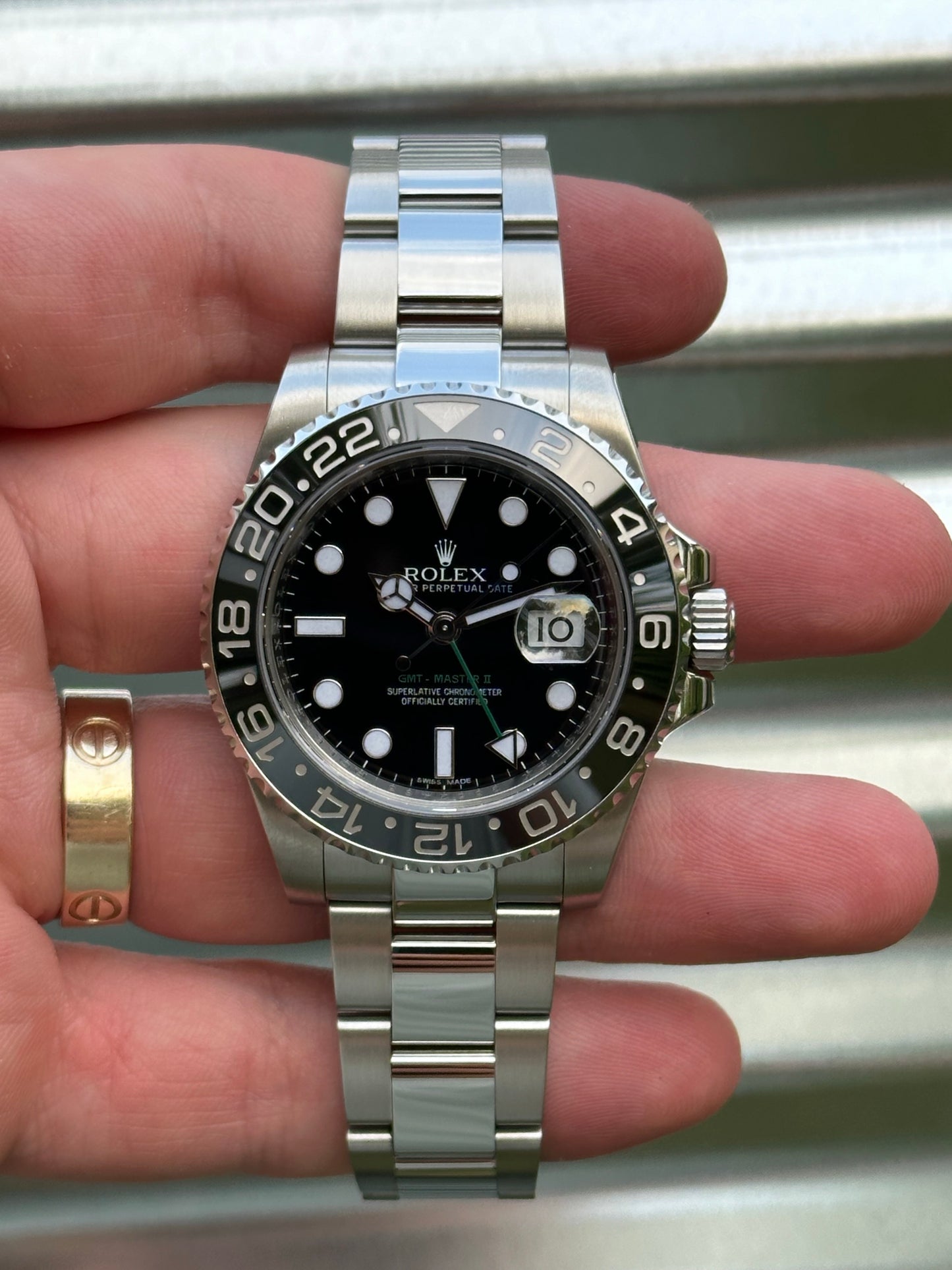 Rolex “Green Arrow” GMT 40mm Ref.116710LN Box & Card