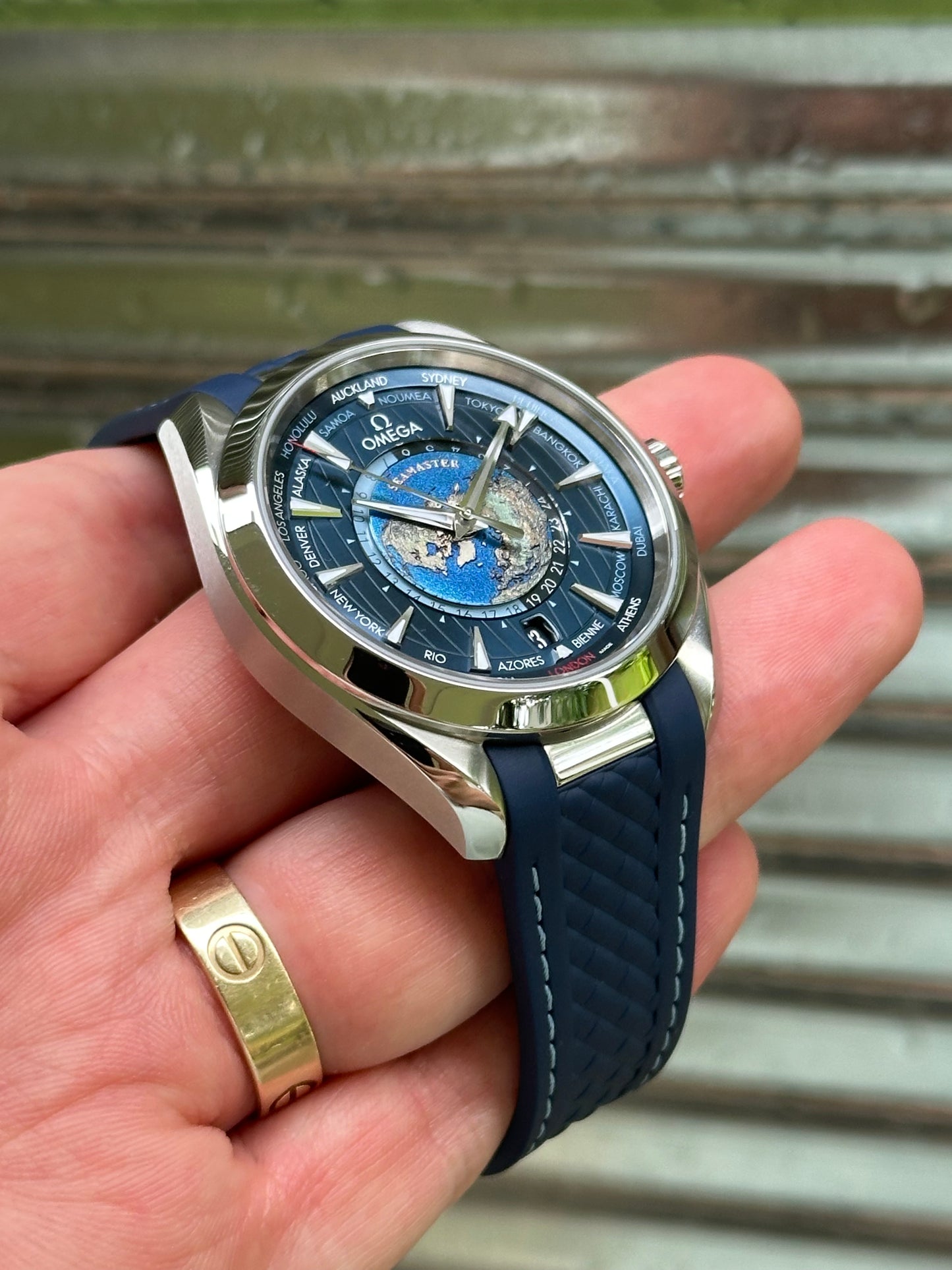 Omega Seamaster Aqua Terra World Timer 43mm Box & Papers (Cards)