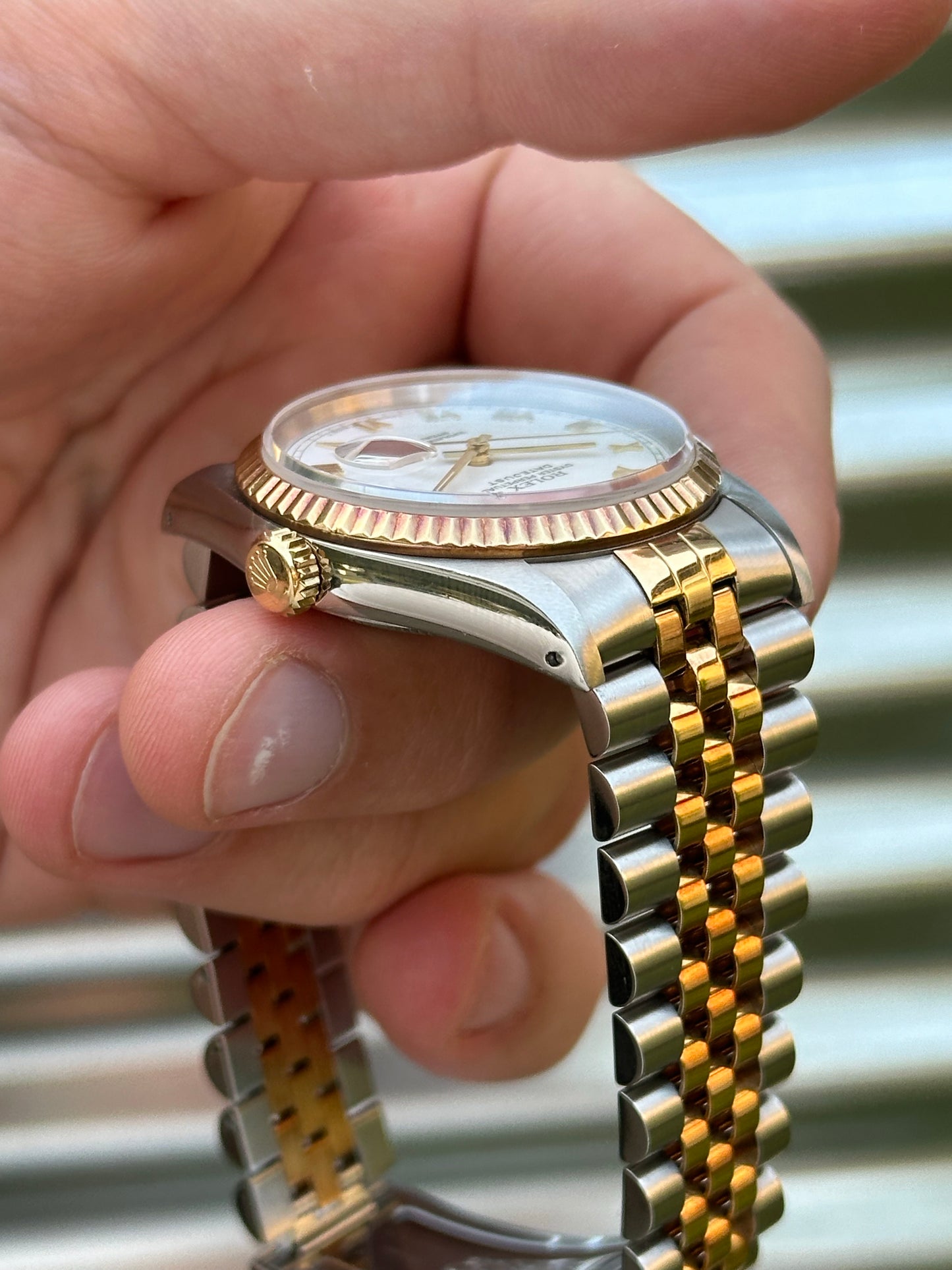Rolex Datejust 36mm Ref.16233 “White Roman Dial” Box & Papers