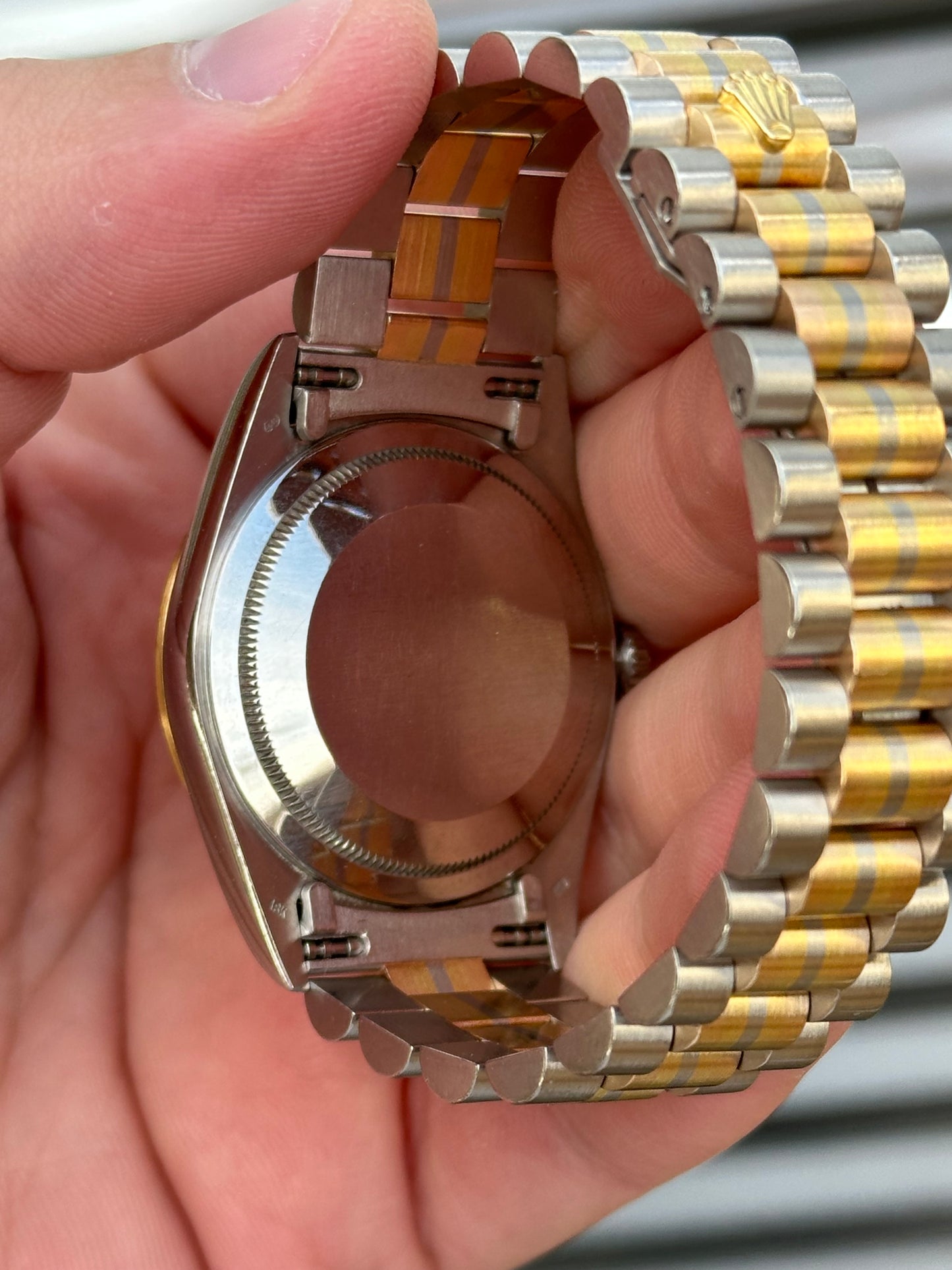 Rolex Day-Date 36mm Ref.18239 Tridor Factory Salmon Diamond Dial
