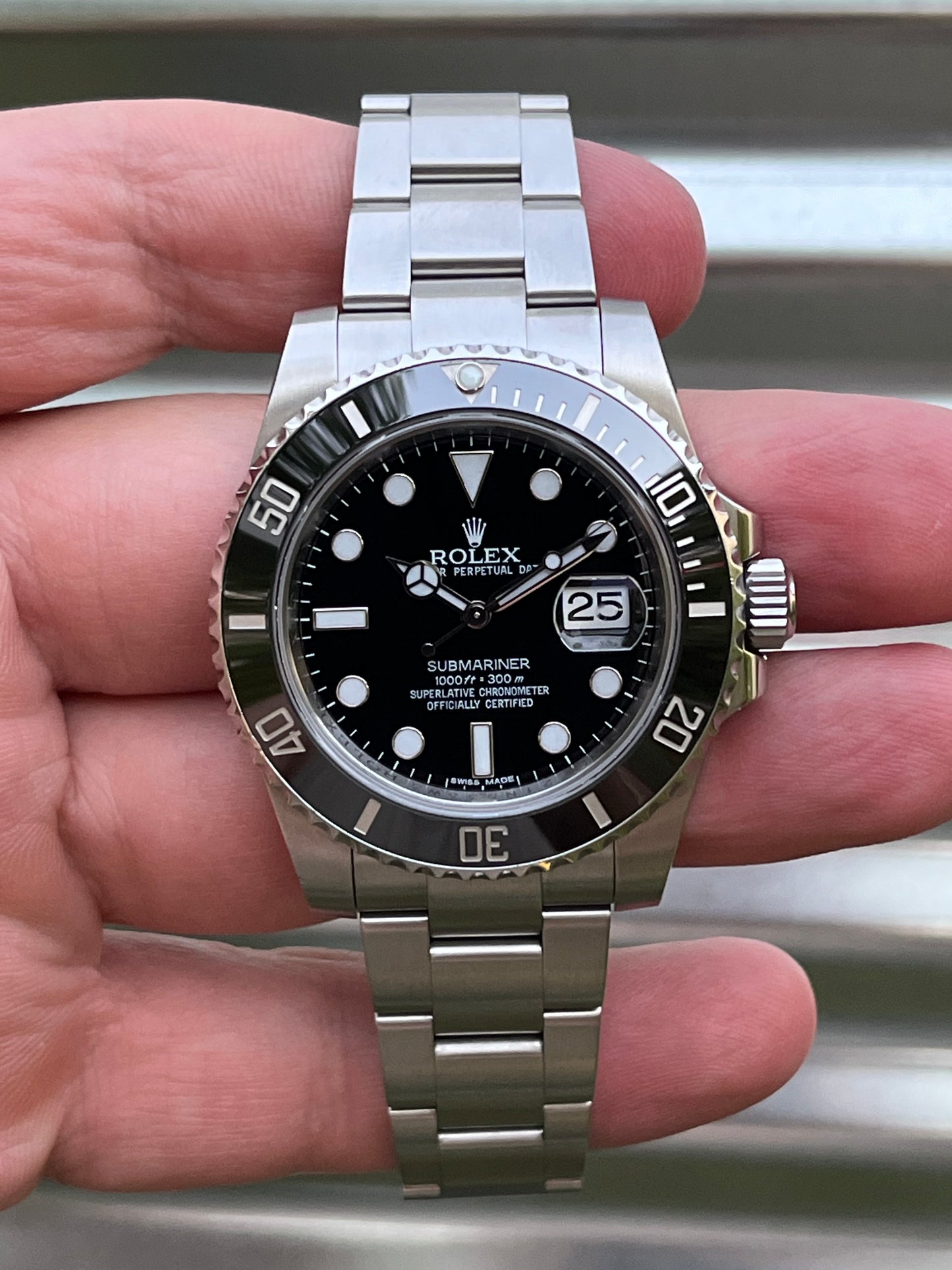 Rolex Submariner Date 40mm Ref.116610LN Watch w/Card & Rolex Service Card
