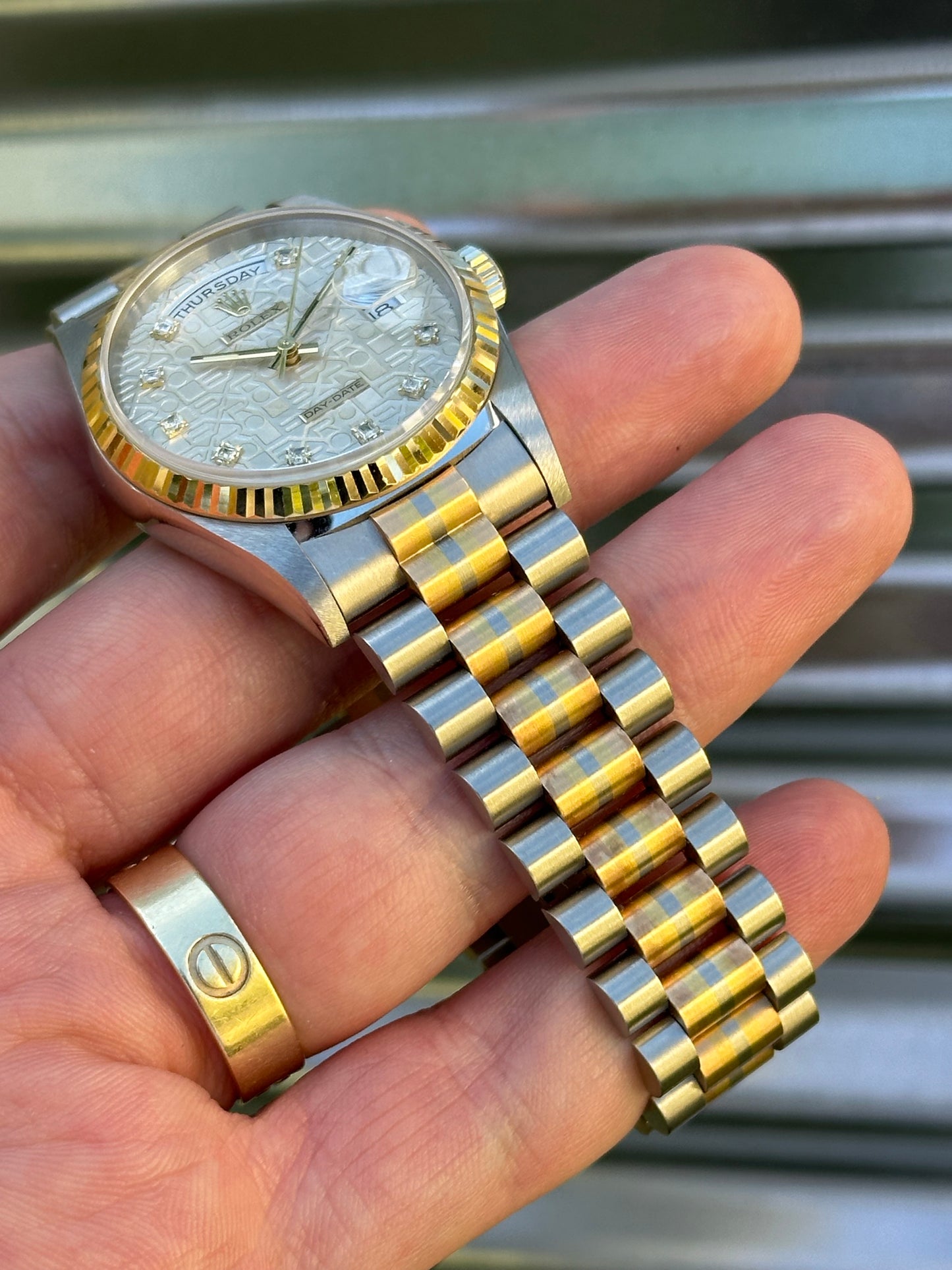 Rolex Day-Date “Tridor” 36mm Ref.18239 “Anniversary Diamond Dial”