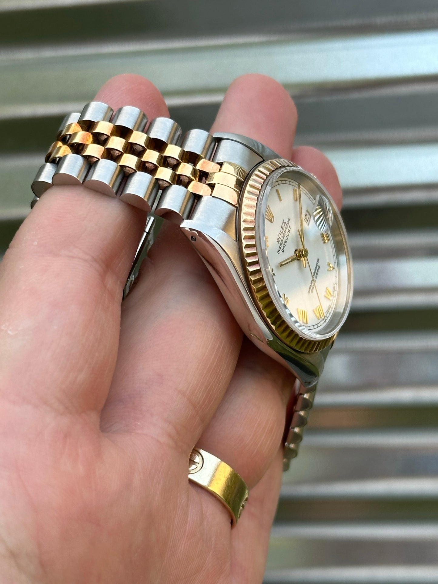 Rolex Datejust 36mm Ref.16233 “White Roman Dial” Box & Papers