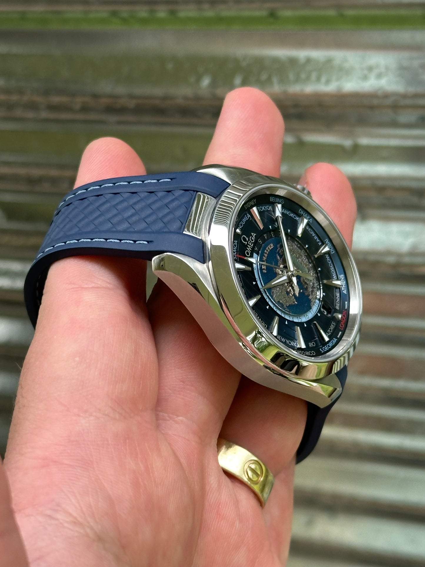 Omega Seamaster Aqua Terra World Timer 43mm Box & Papers (Cards)