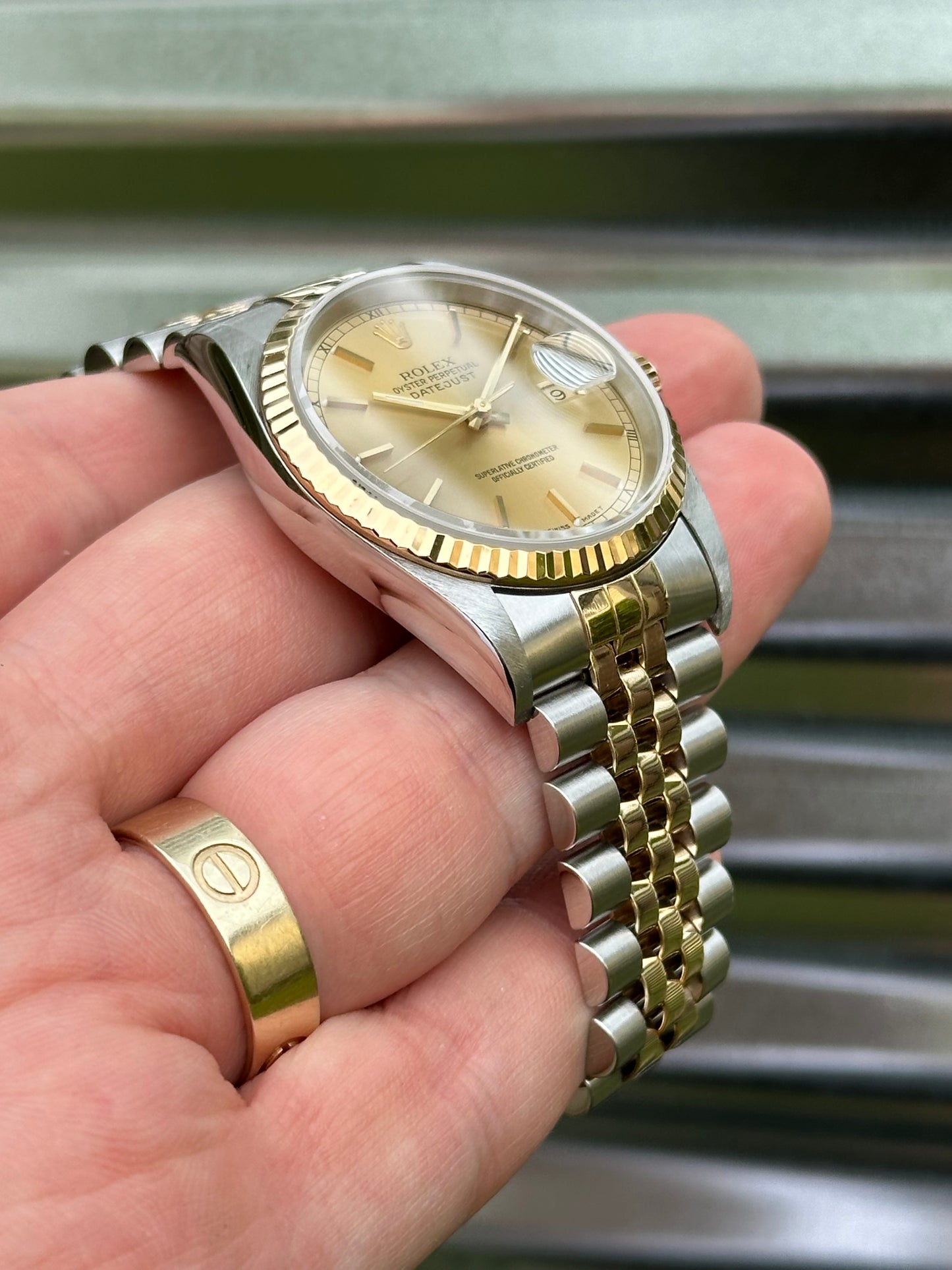 Rolex Datejust 36mm Ref.16233 “Champagne Dial” Box & Papers