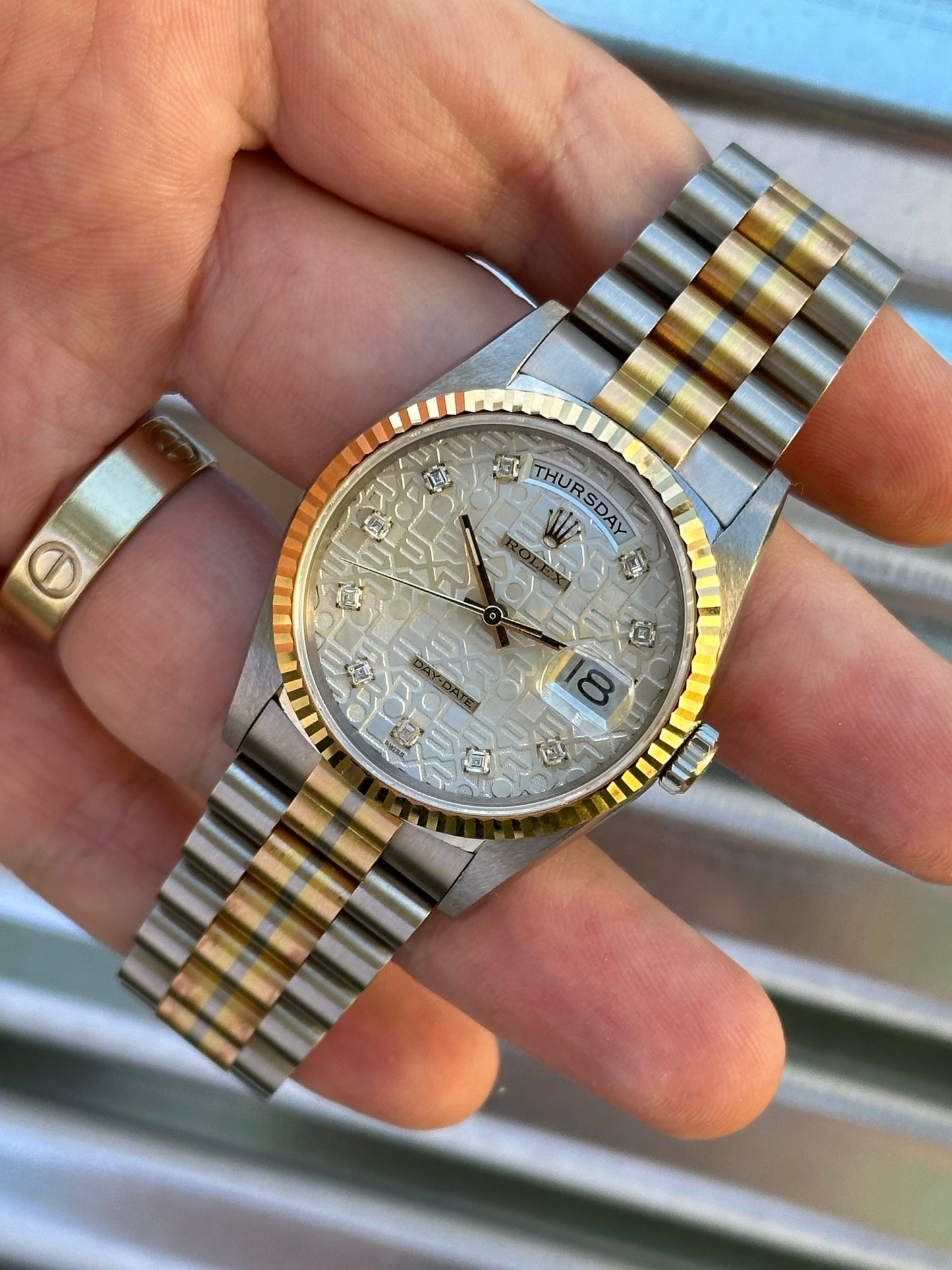Rolex Day-Date “Tridor” 36mm Ref.18239 “Anniversary Diamond Dial”