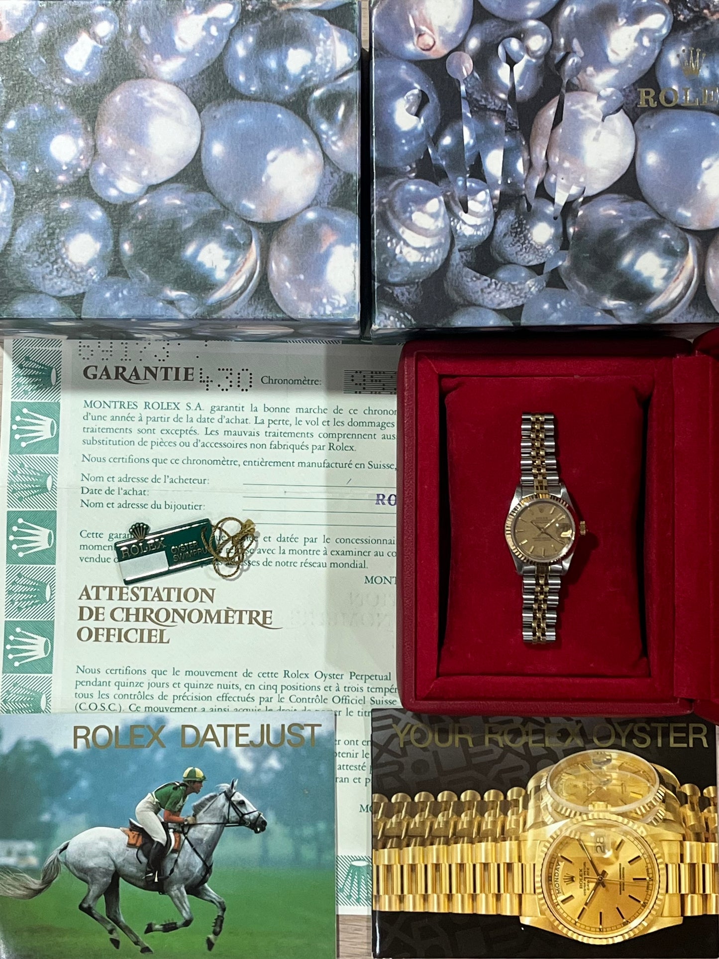 Rolex Ladies Datejust 26mm Ref.69173 “Linen Dial” Box & Papers