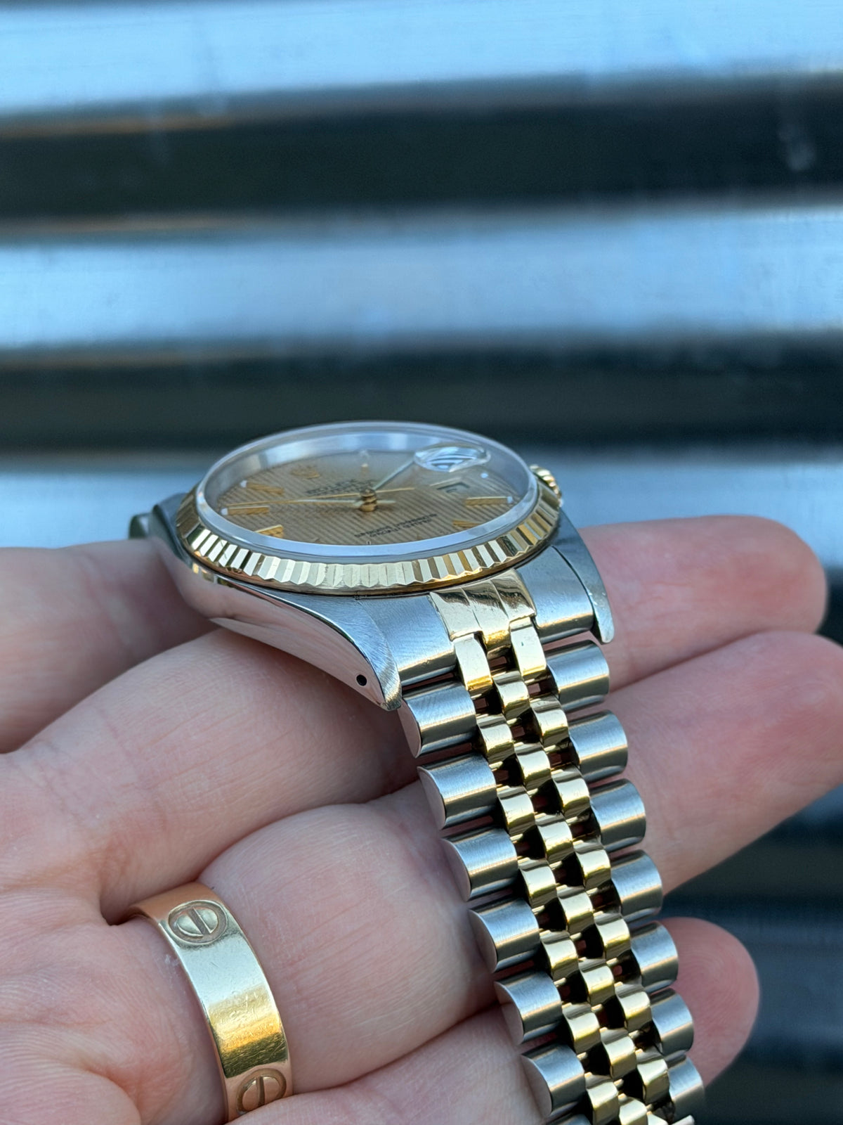 Rolex Datejust “Tapestry Dial” 36mm Ref.16233 Box & Papers