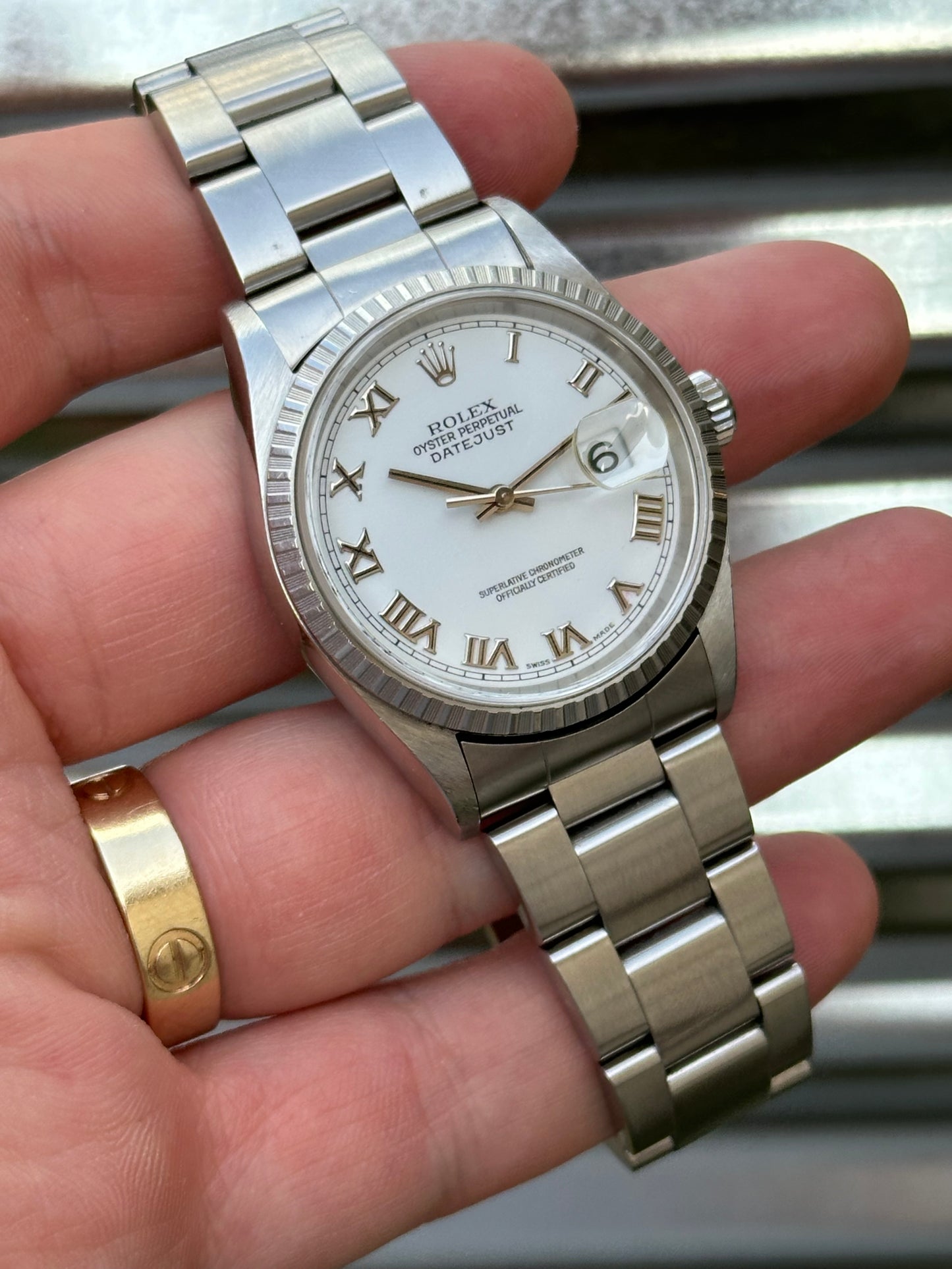 Rolex Datejust 36mm Ref.16220 White Roman Watch Only