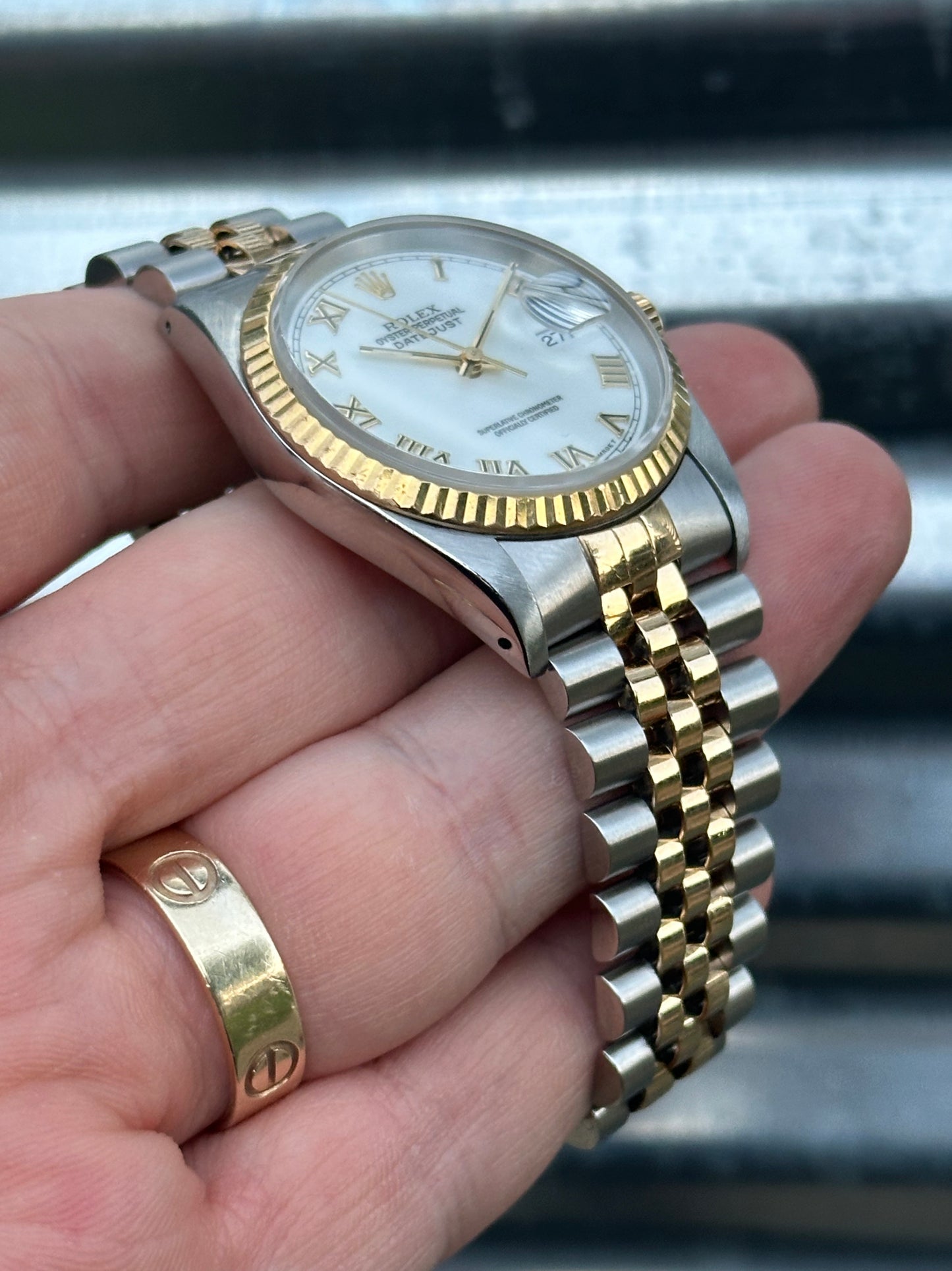Rolex Datejust “White Roman Dial” 36mm Ref.16233