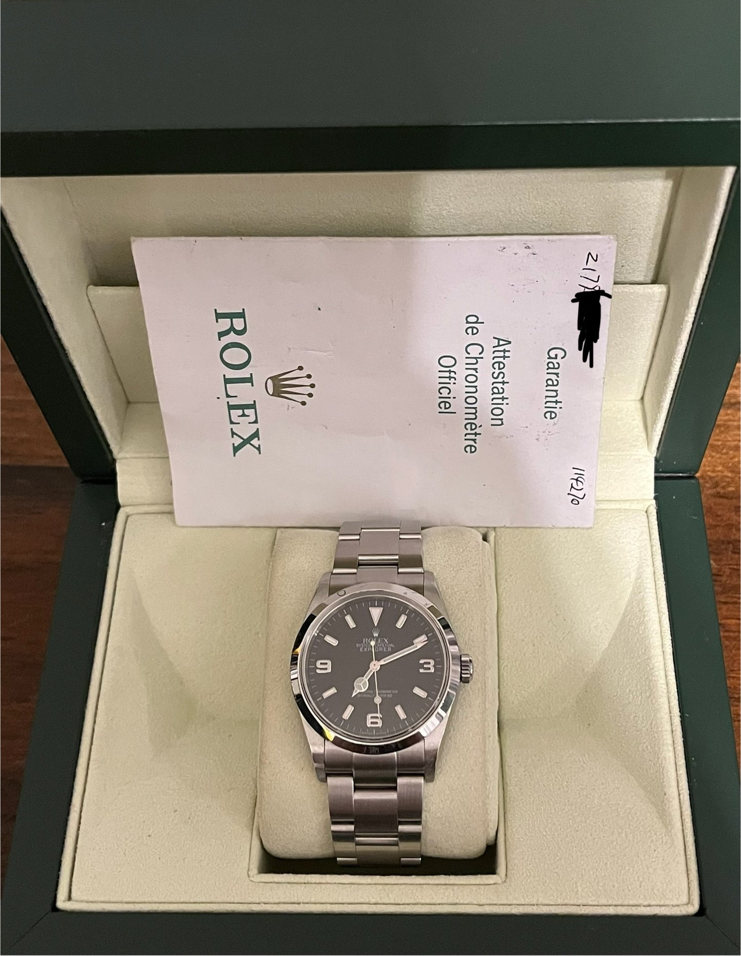 Rolex Explorer 36mm Ref.114270 Box & Papers
