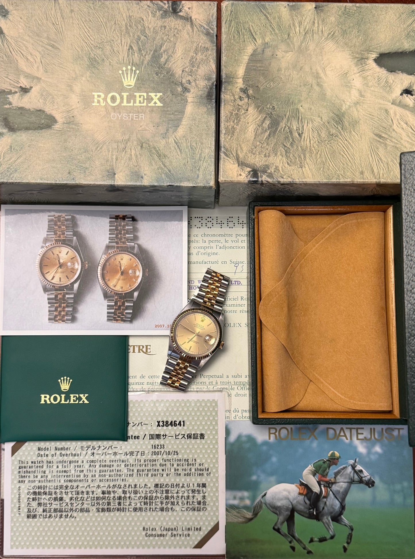 Rolex Datejust “Champagne Dial 36mm Ref.16233 Box & Papers