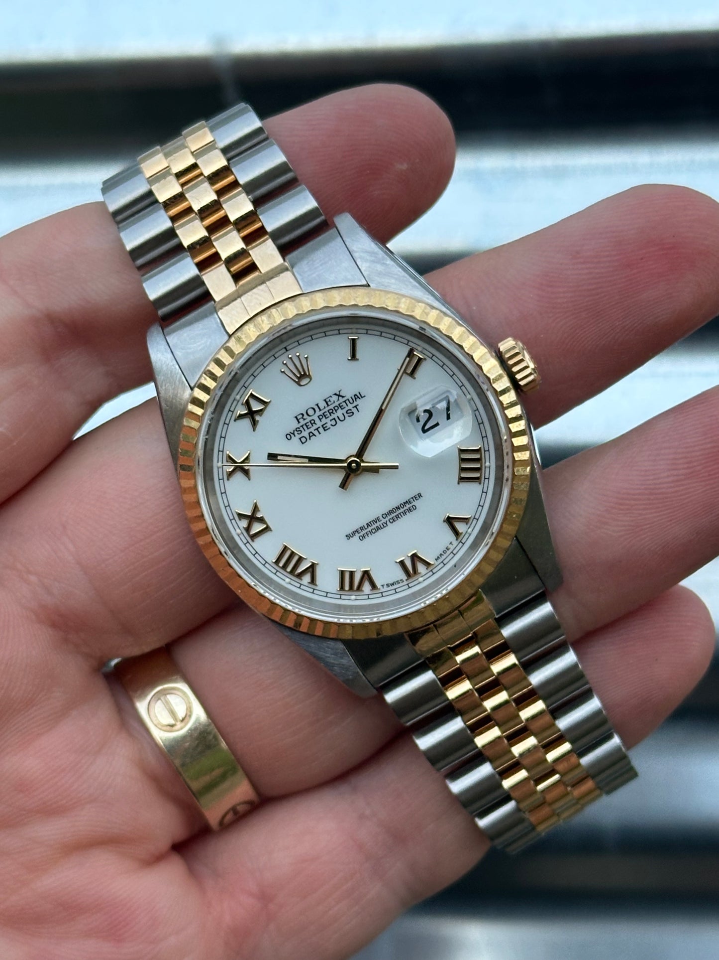 Rolex Datejust “White Roman Dial” 36mm Ref.16233