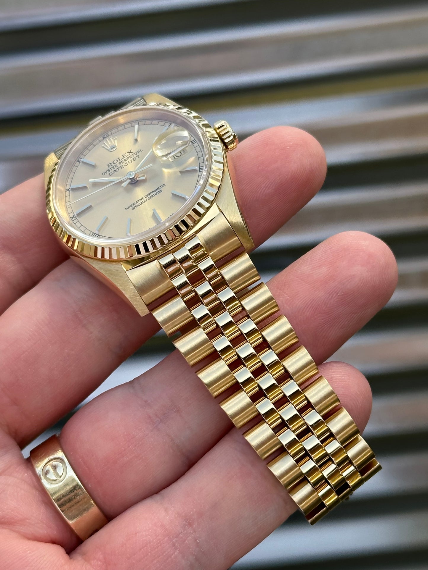 Rolex Datejust 36mm Ref.16238 Solid 18k Gold Box & Papers