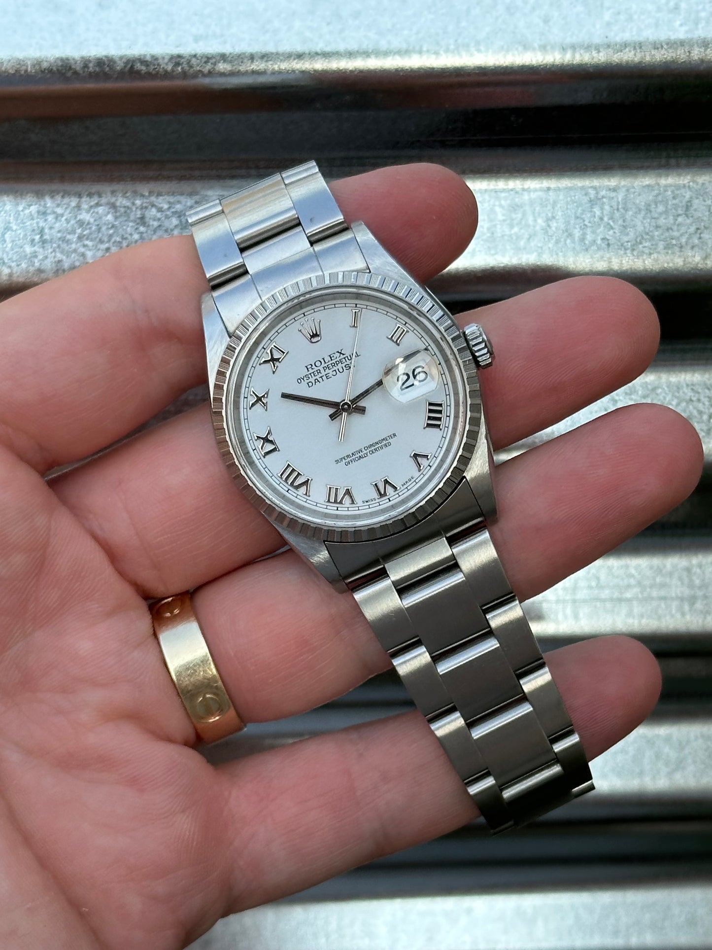 Rolex Datejust 36mm Ref.16220 White Roman Watch Only