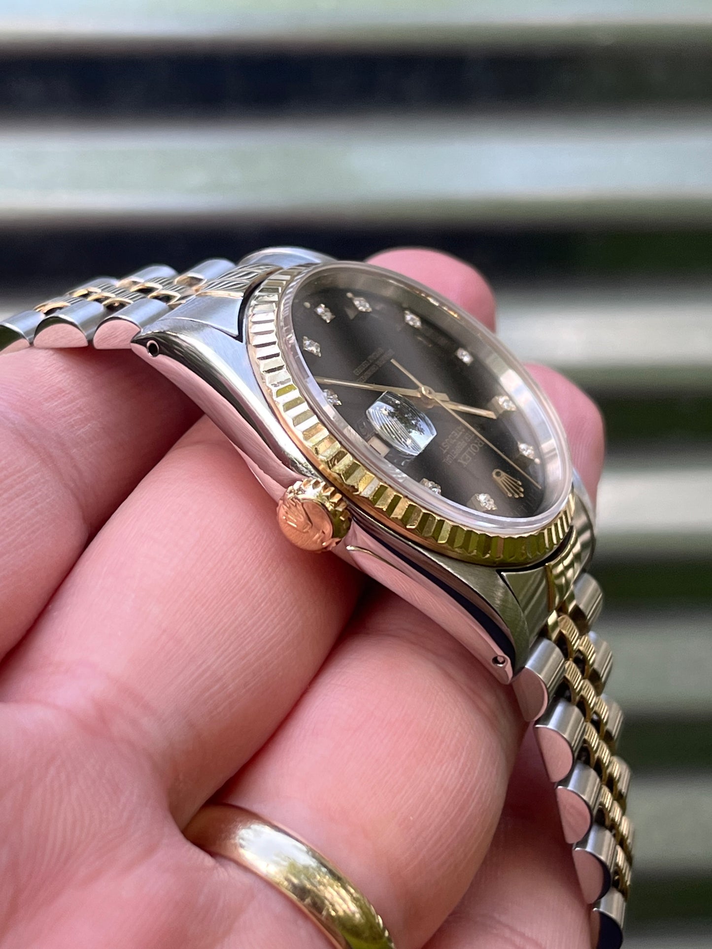 Rolex Datejust 36mm Ref.16233 Box and Papers “Black Diamond Dial”