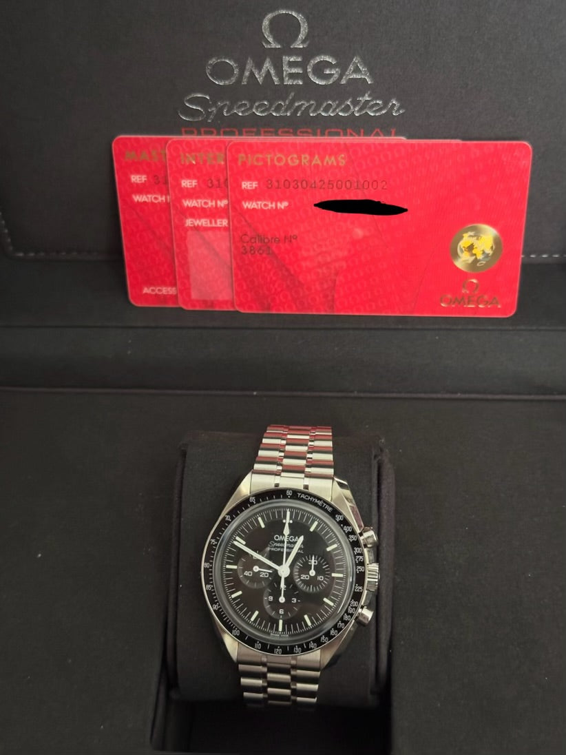 Omega Speedmaster 42mm Ref#310.30.42.50.01.002 Box & Cards