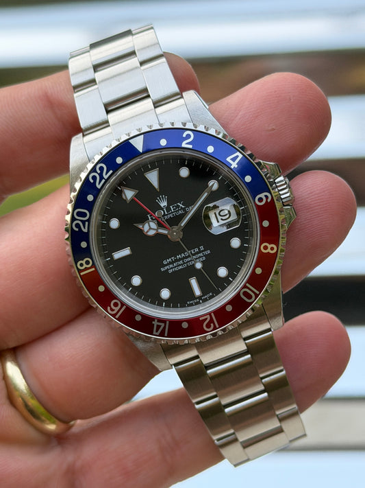 Rolex GMT Master II Pepsi 40mm Ref.16710 Box & Papers