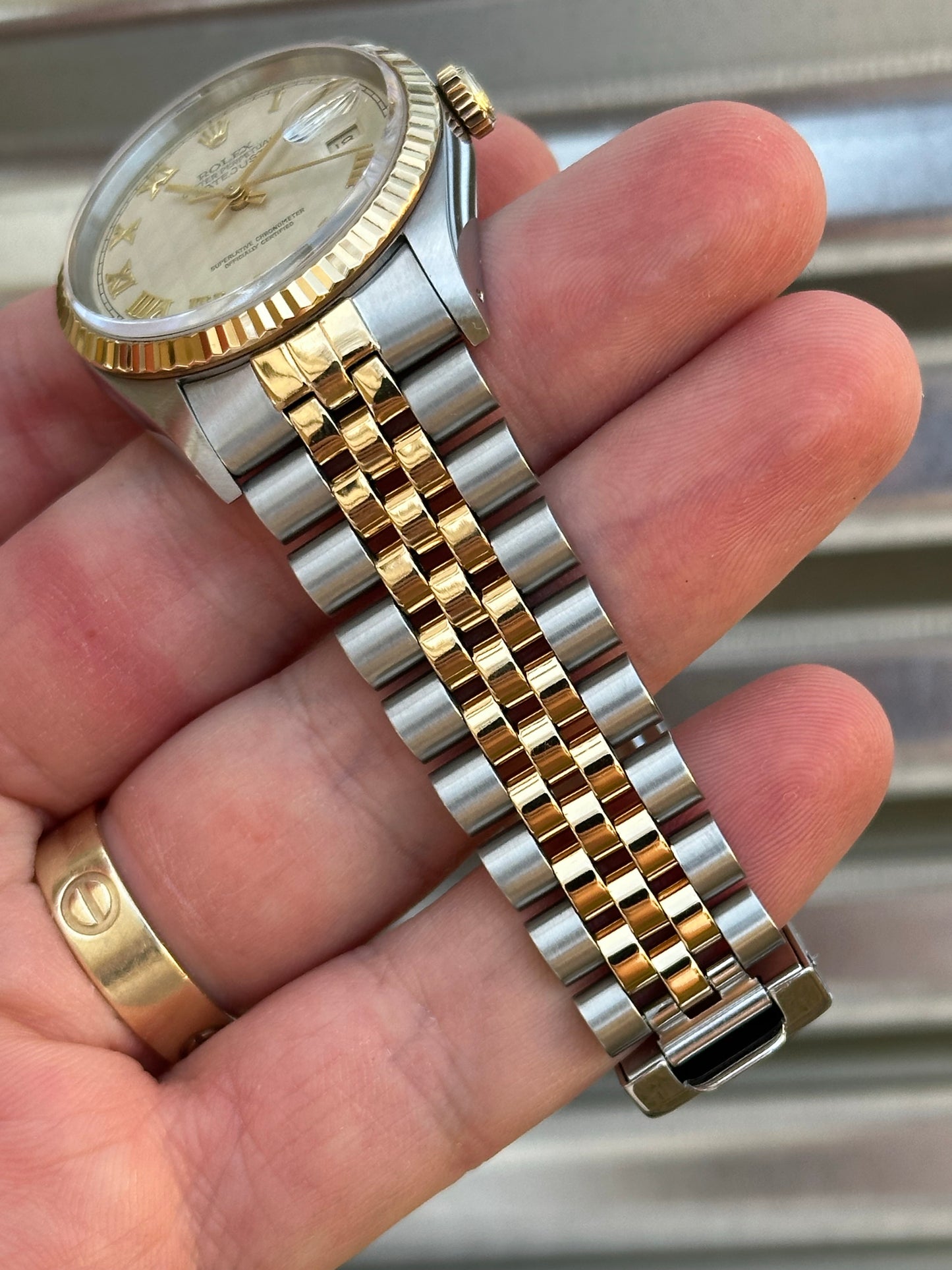 Rolex Datejust 36mm Ref.16233 “Pyramid Dial” Box & Papers