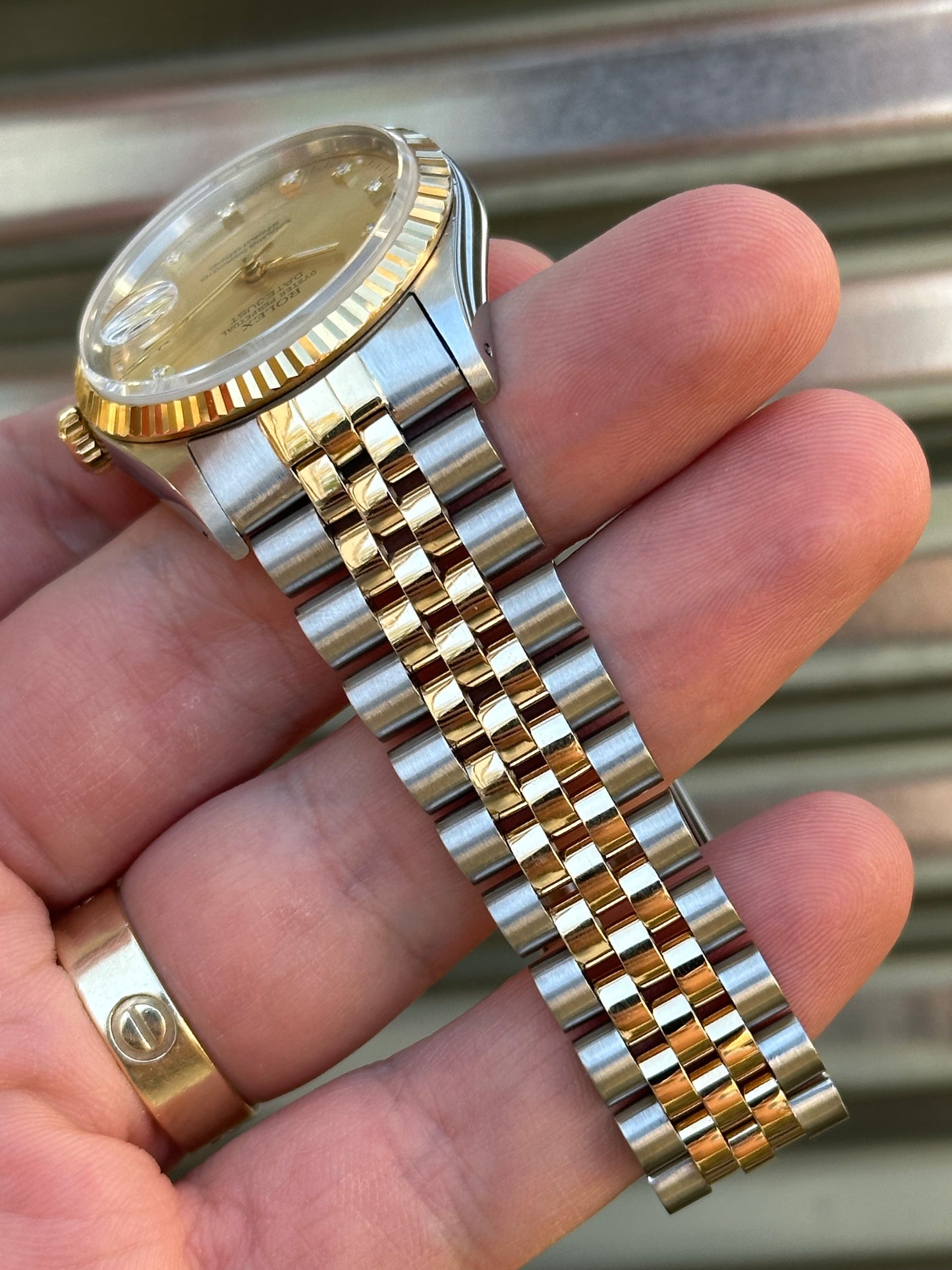 Rolex Datejust 36mm Ref.16233 “Champagne Diamond Dial” Box & Papers