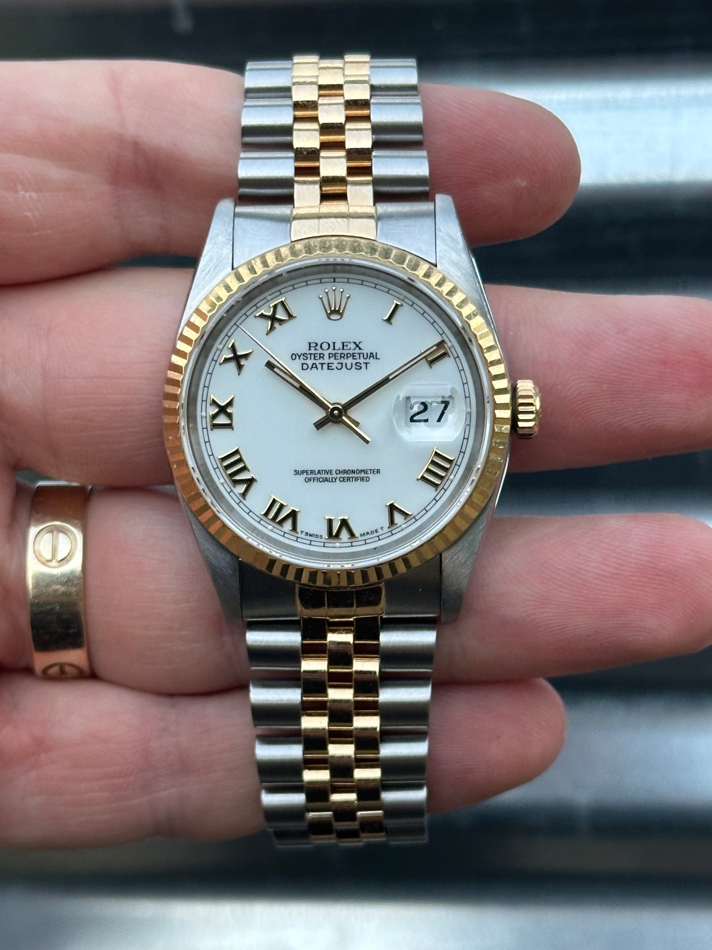 Rolex Datejust “White Roman Dial” 36mm Ref.16233