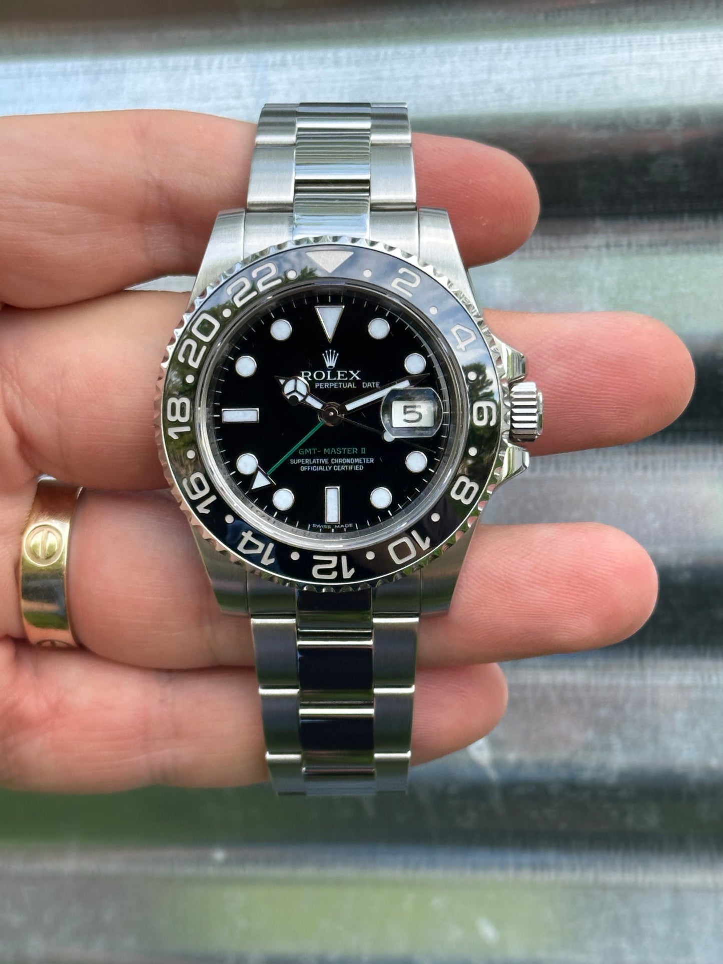 Rolex GMT Master II “Green Arrow” 40mm Ref.116710LN Box & Papers