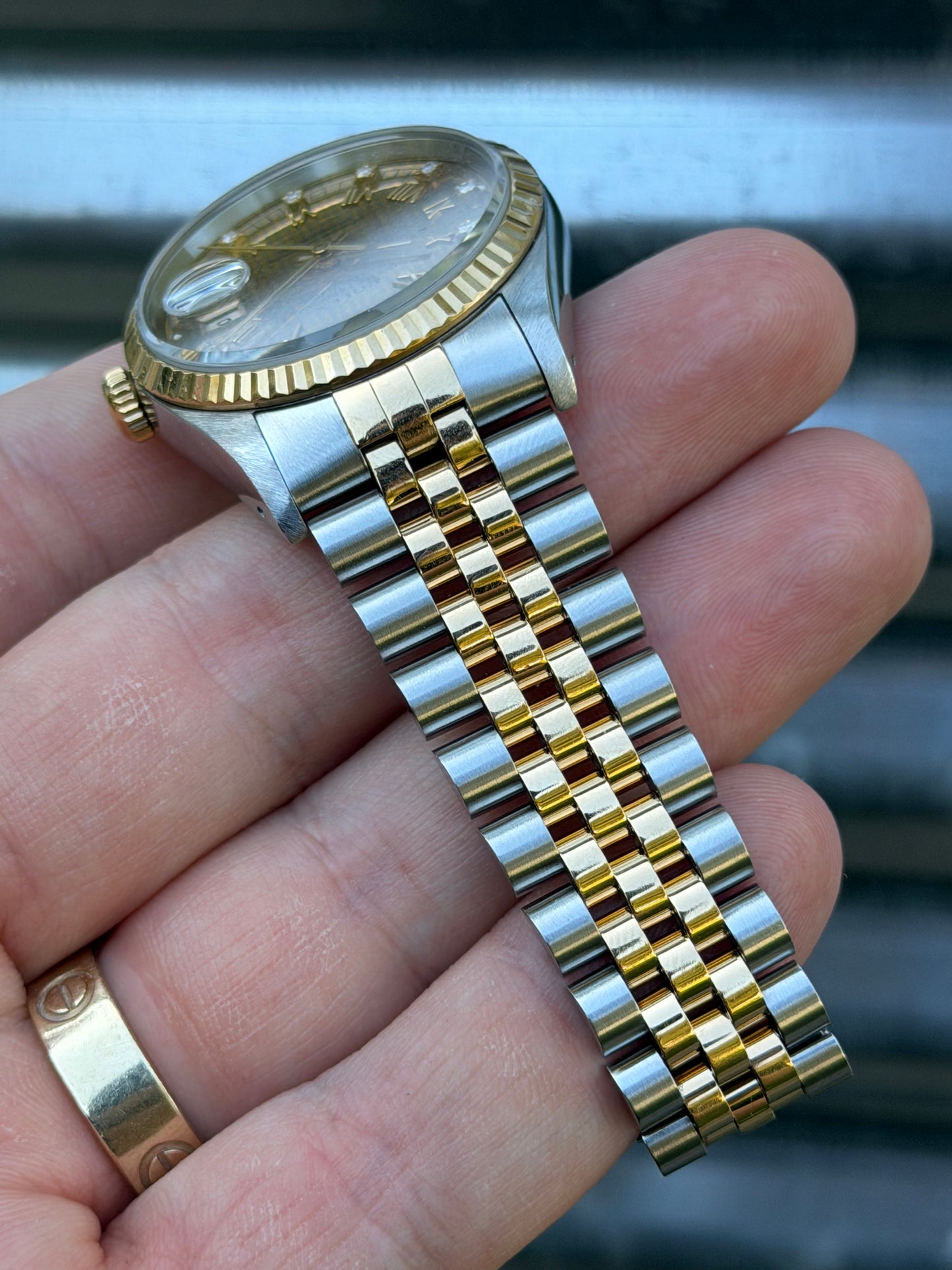 Rolex Datejust “Houndstooth Dial” 36mm Ref.16233 Box & Papers