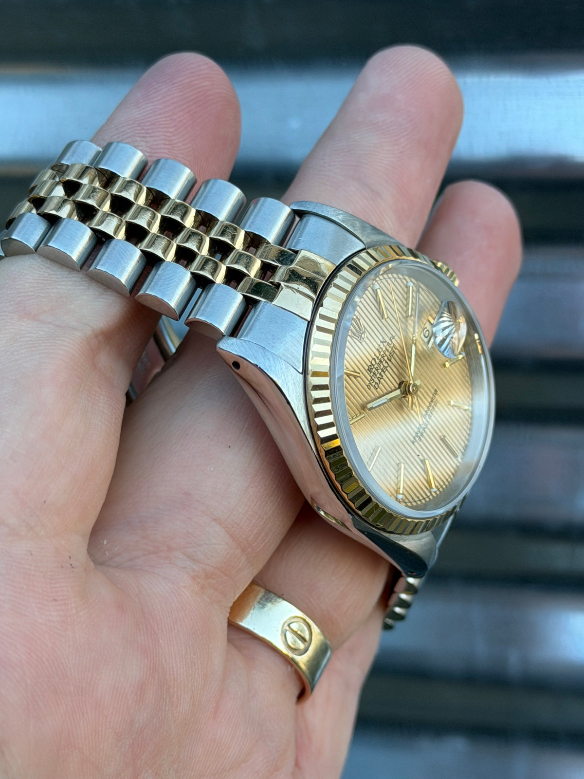 Rolex Datejust “Tapestry Dial” 36mm Ref.16233 Box & Papers