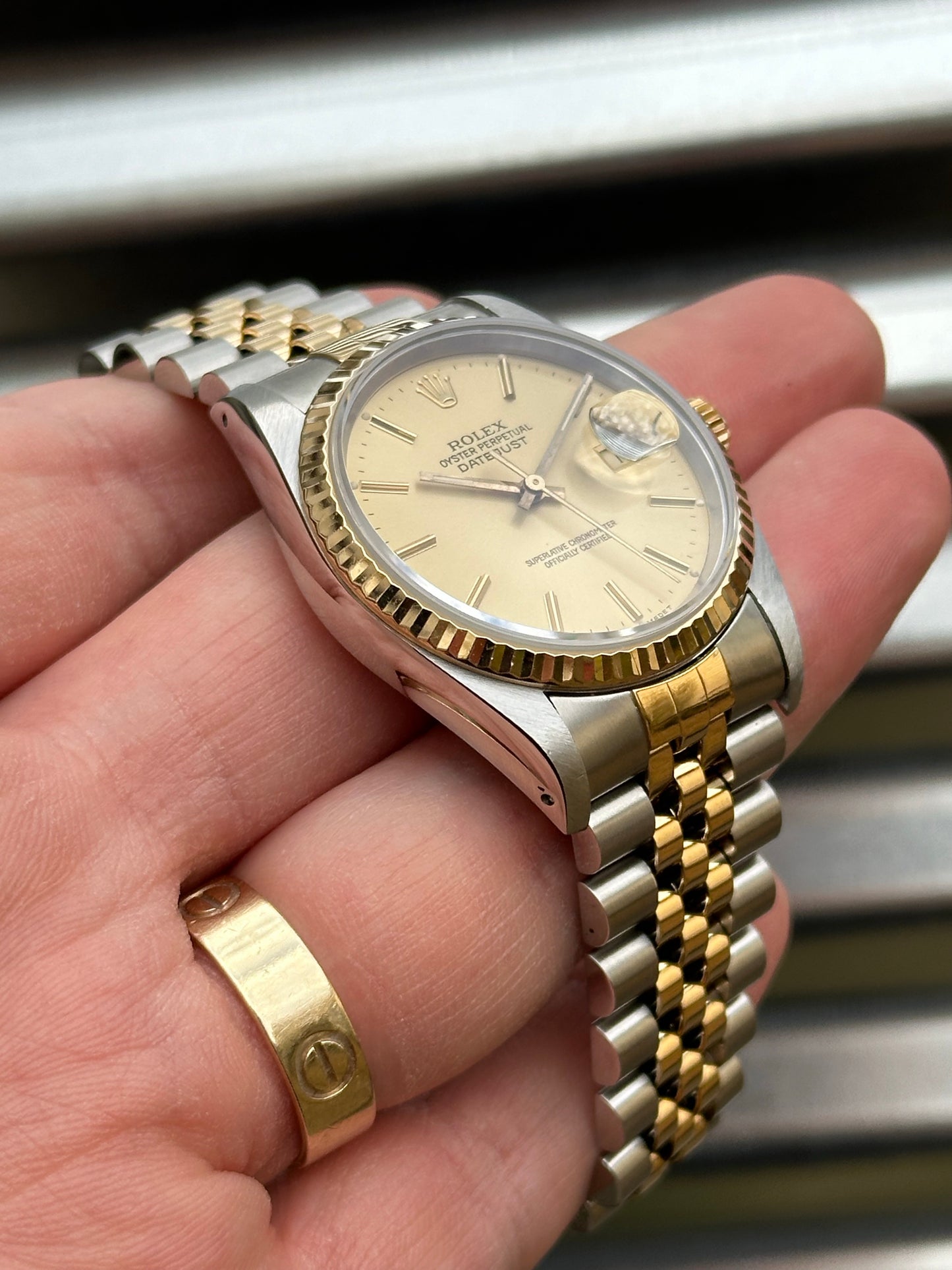 Rolex Datejust 36mm Ref.16233 “Champagne Dial” Box & Papers