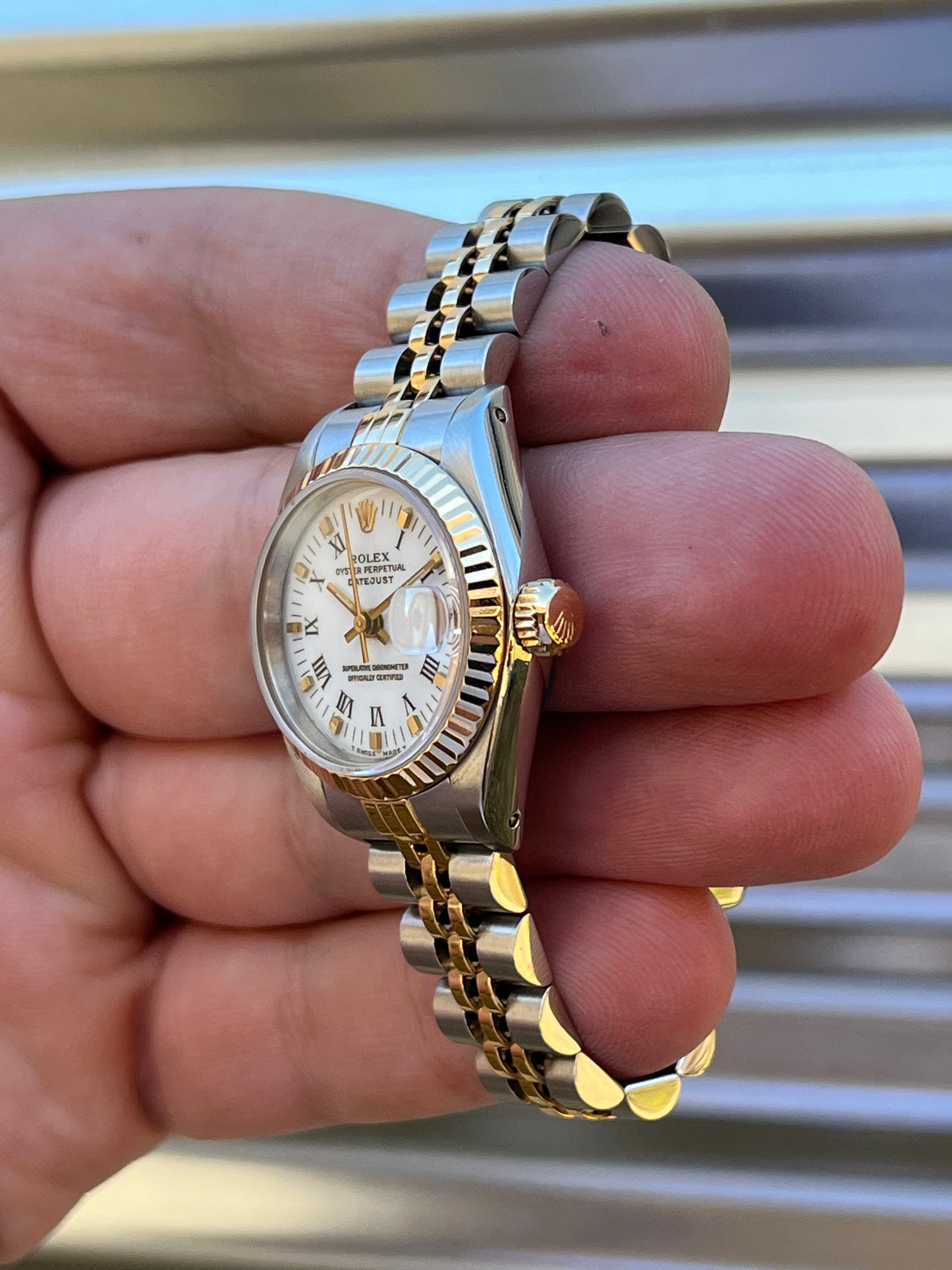 Rolex Ladies Datejust 26mm Ref.69173 White Roman Numeral Dial