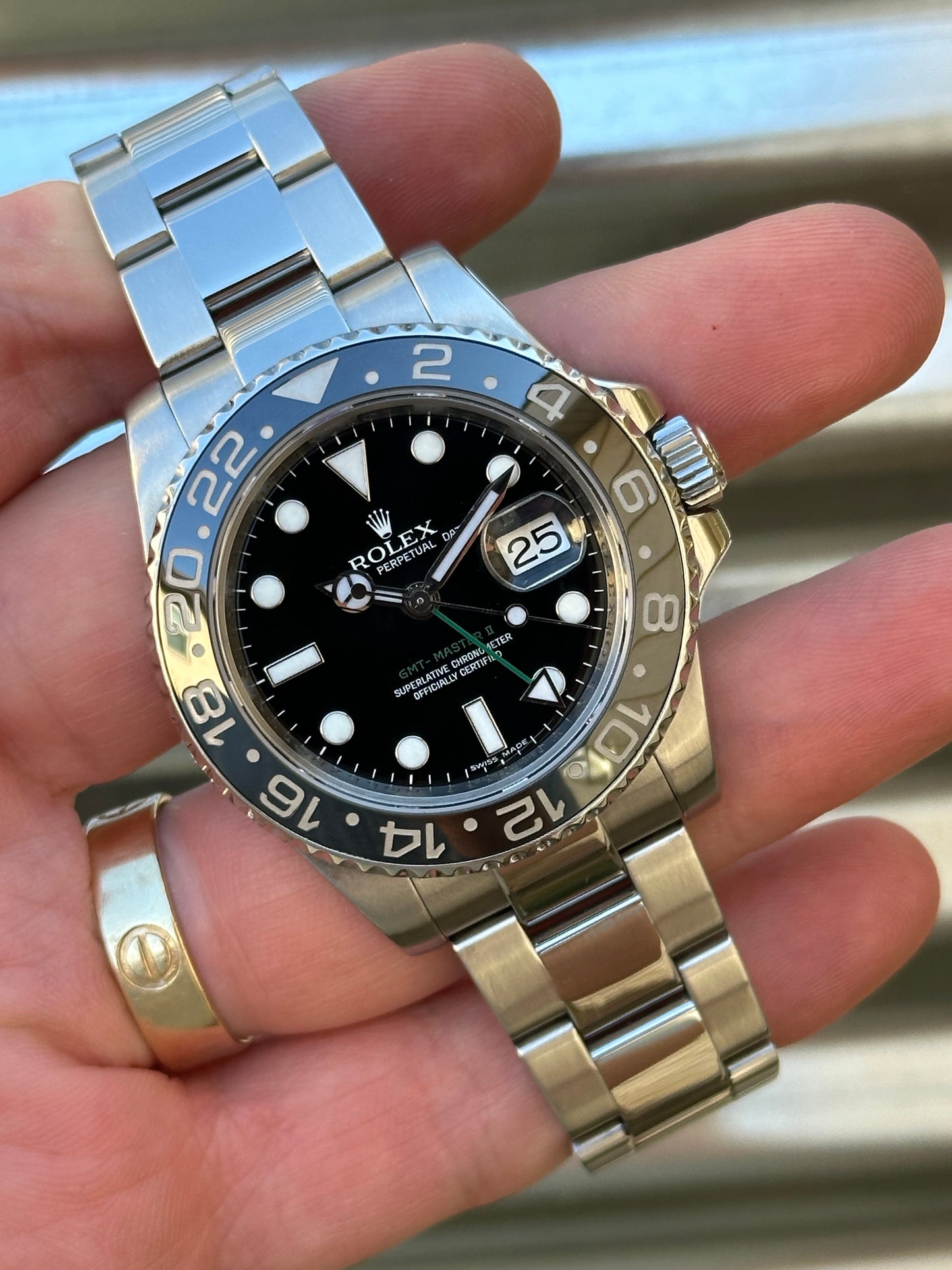 Rolex GMT Master II “Green Arrow” 40mm Ref.116710LN Watch with Card