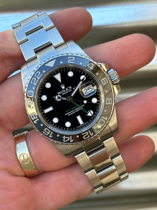 Rolex GMT Master II “Green Arrow” 40mm Ref.116710LN Watch with Card