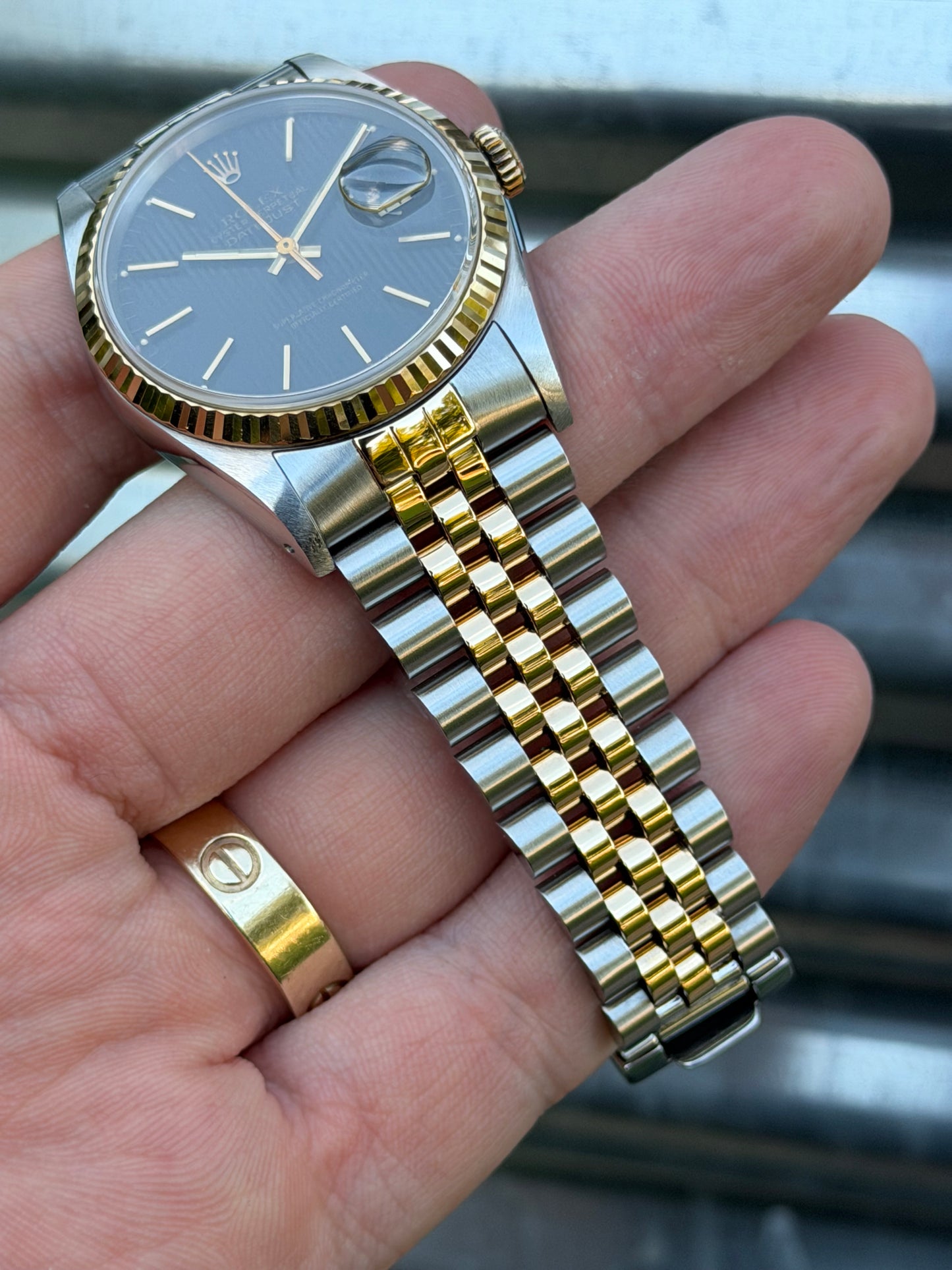 Rolex Datejust 36mm Ref.16233 Box & Papers “Black Tapestry”