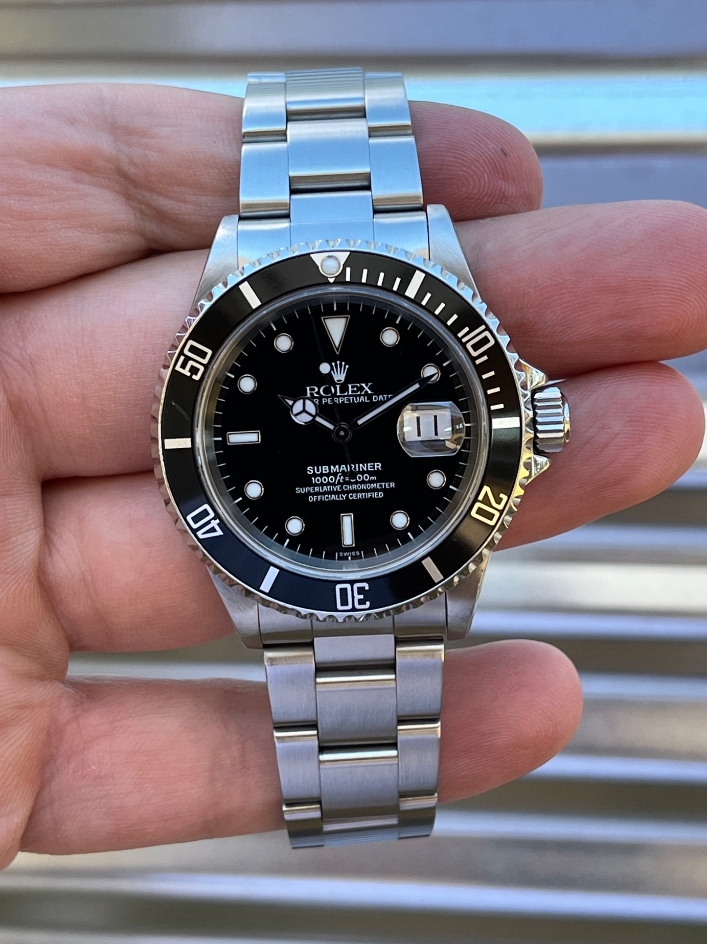 Rolex Submariner Date 40mm Ref.16610 “Swiss” Only Dial Box & Papers